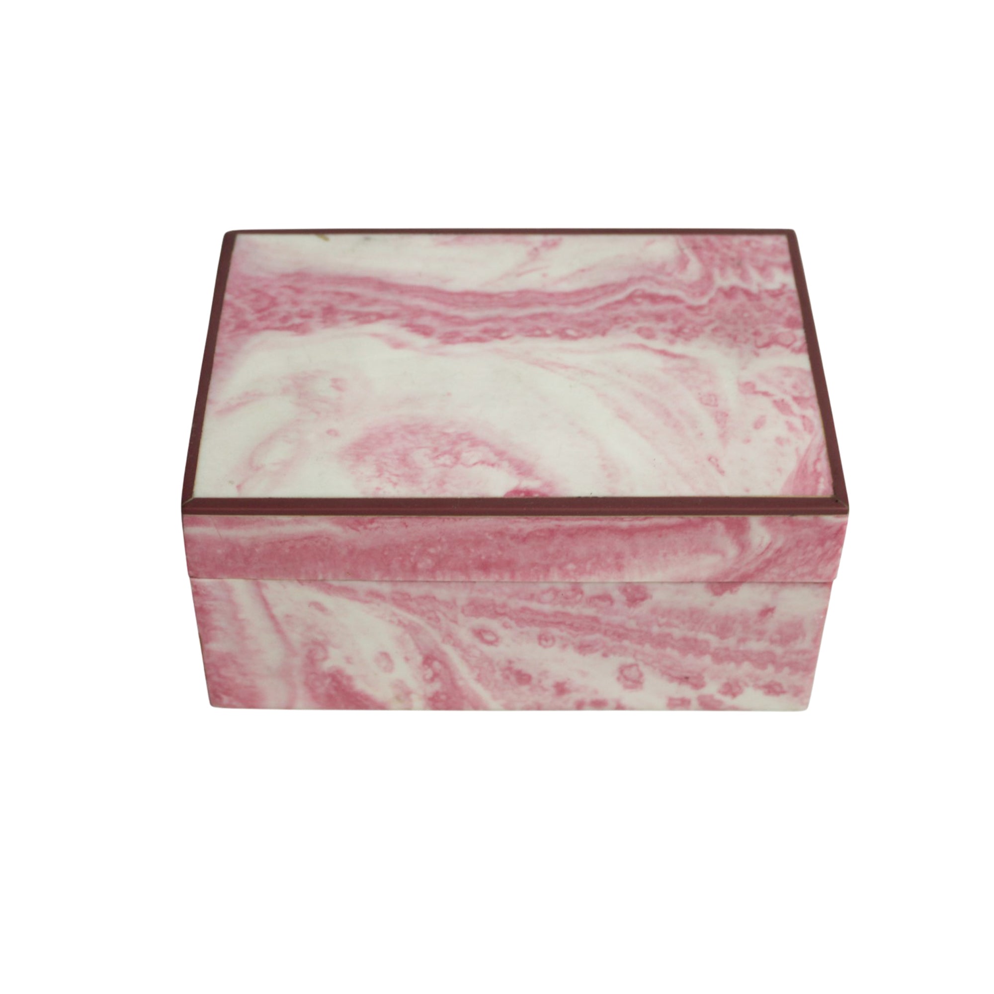 Rosewood & Blush Marbled Decorative Jewellery Box
