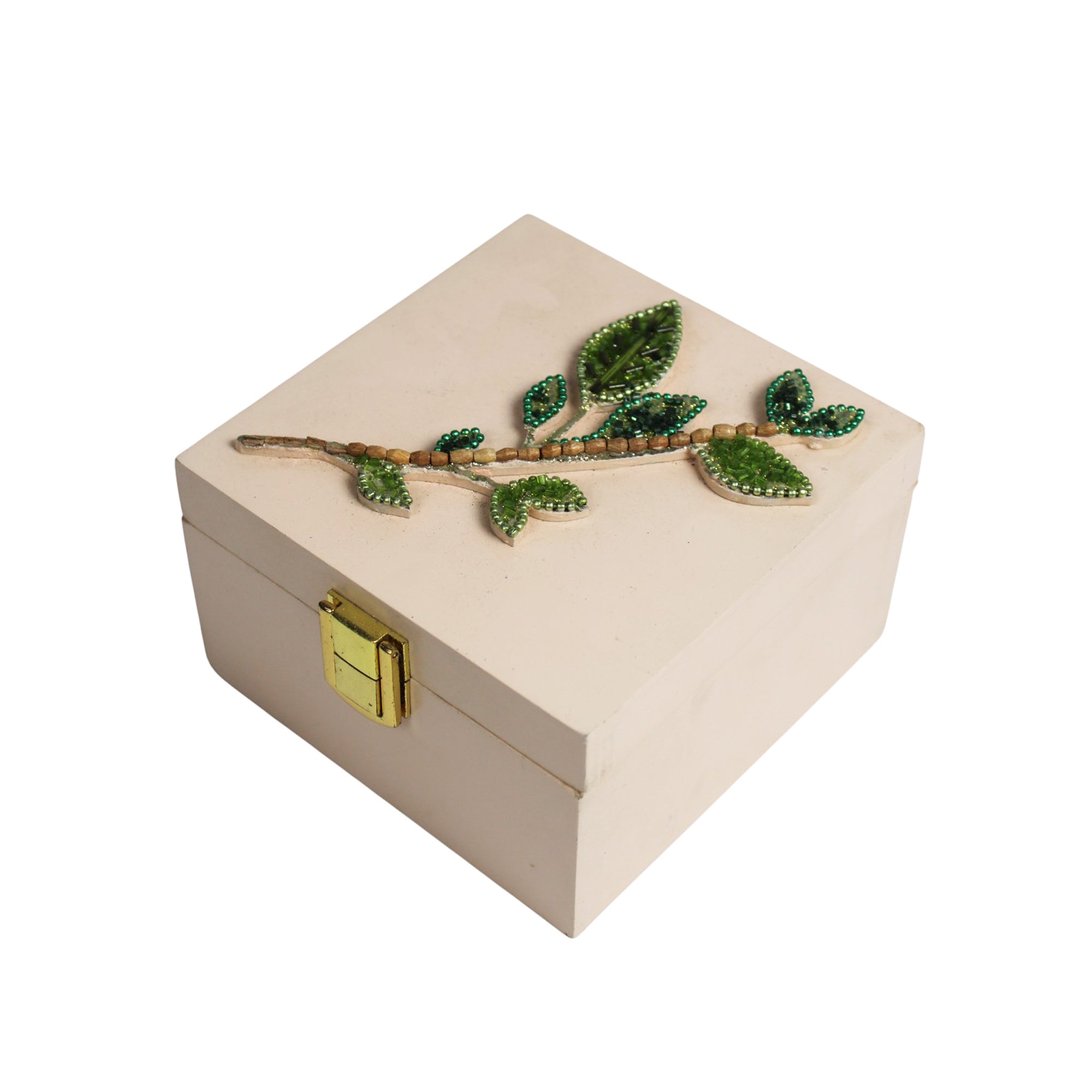Hand-Embellished Botanical Jewellery Box