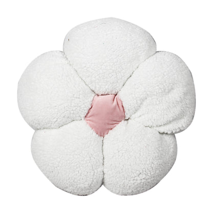 White Flower Shaped Cushion for Kids