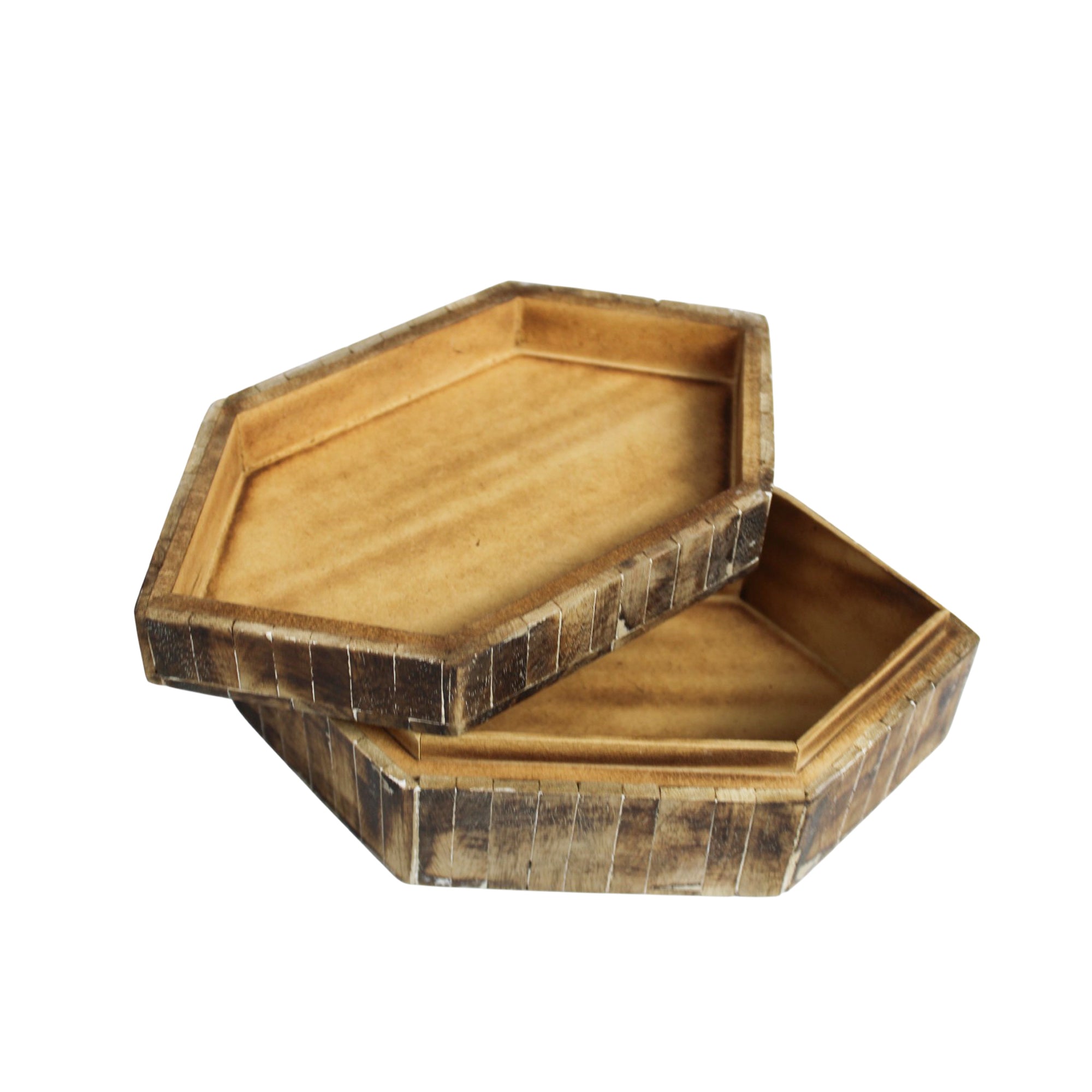 Hexagonal Mosaic Reclaimed Wood Jewellery Box