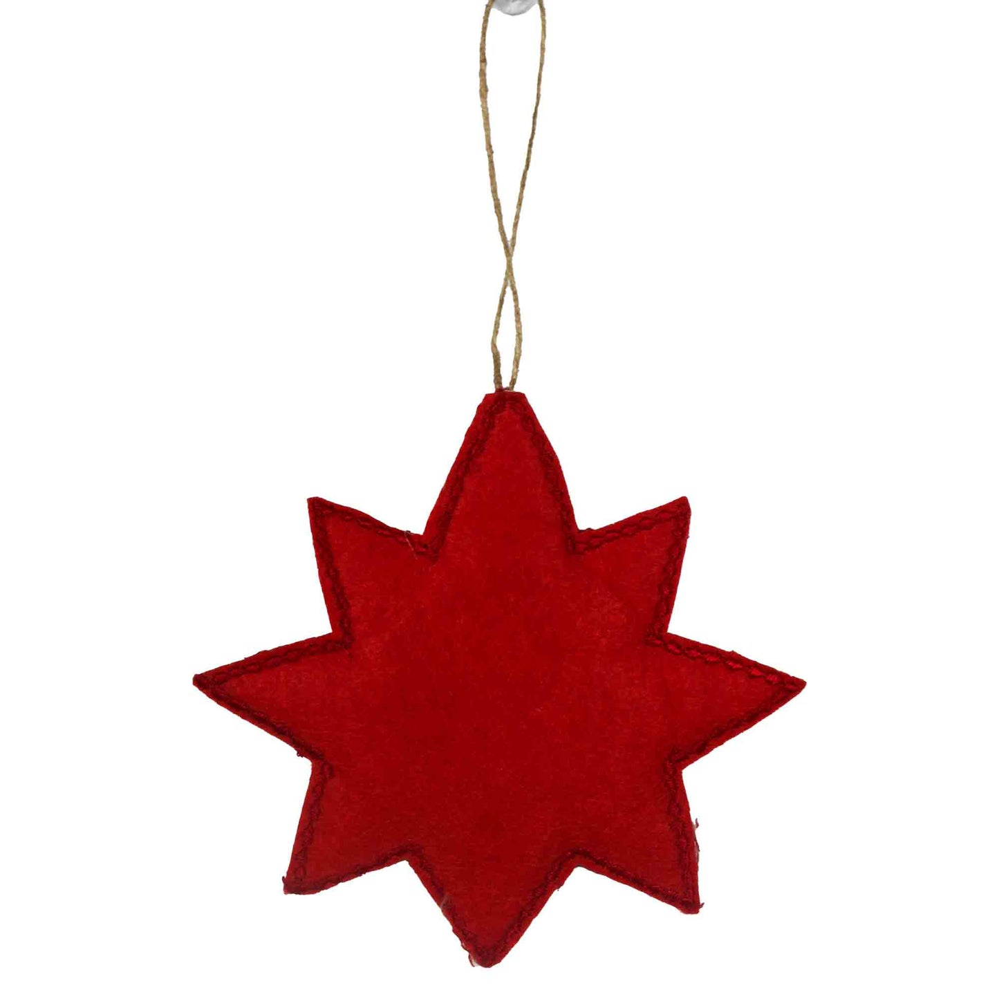 Set of 4 Embroidered Star Shaped Christmas Tree Decorative Ornament