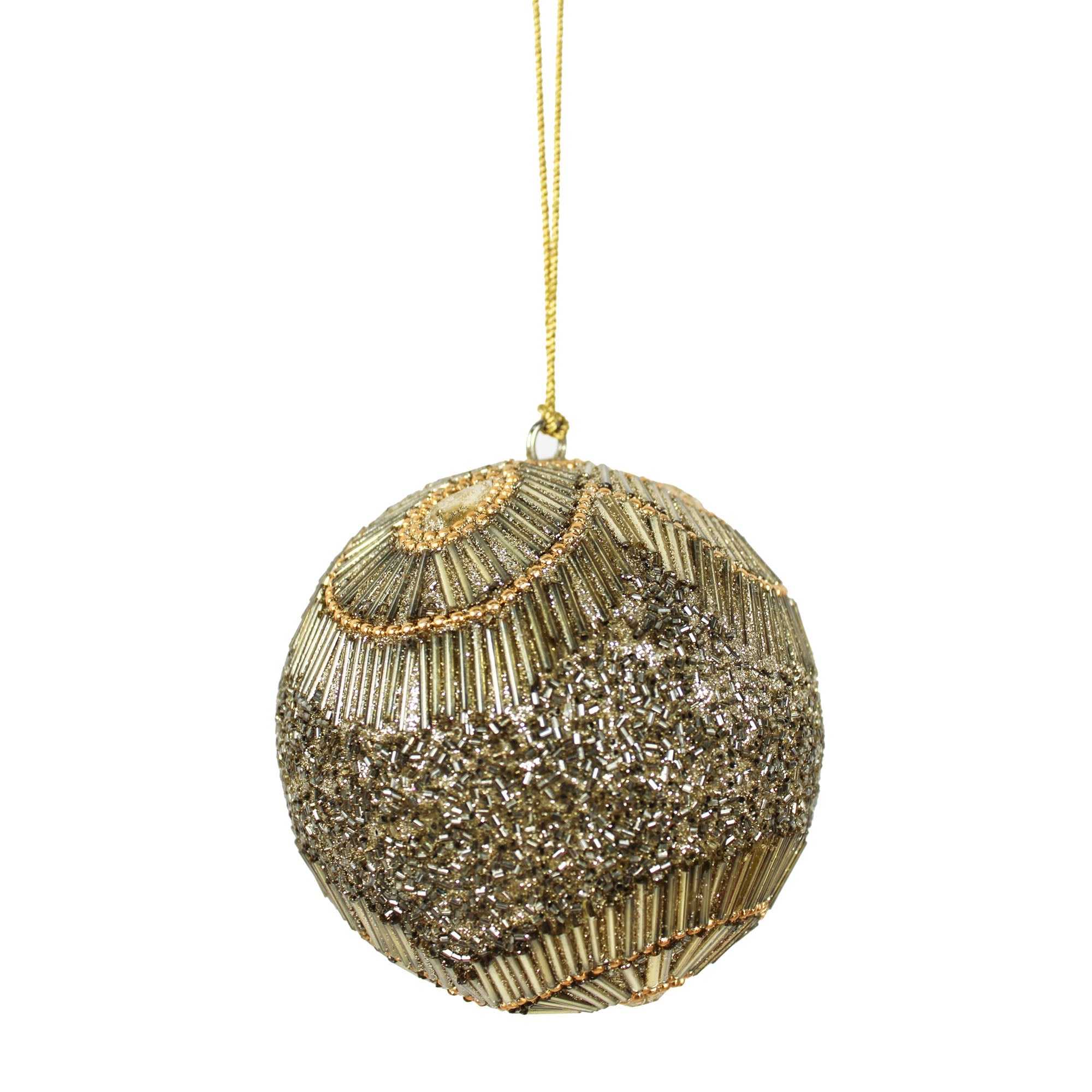 Set of 4 Jewelled / Beaded Christmas Tree Hanging Balls