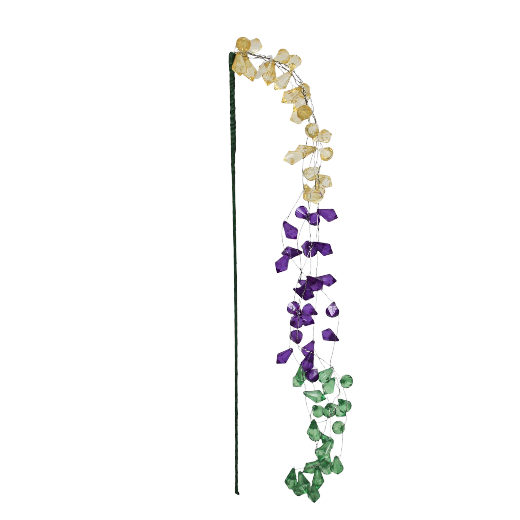 Set of 2 Beaded Multicolored Christmas Tree Decorative Spray