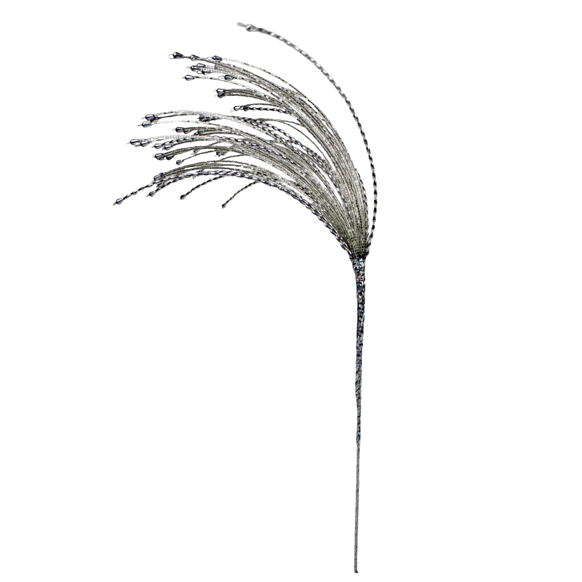 Set of 2 Beaded Christmas Tree Decorative Spray