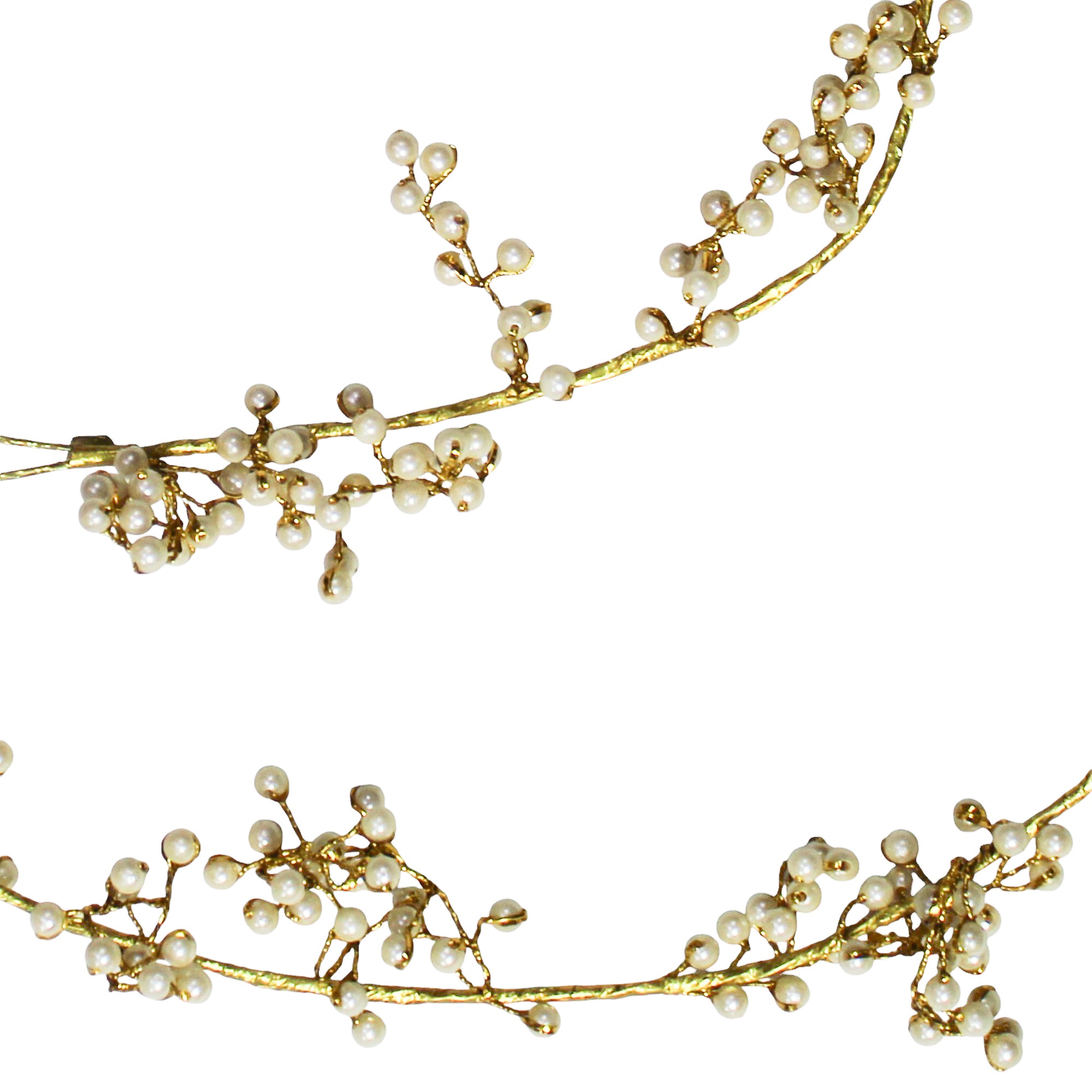 Golden Beaded Christmas Tree Decorative Garland