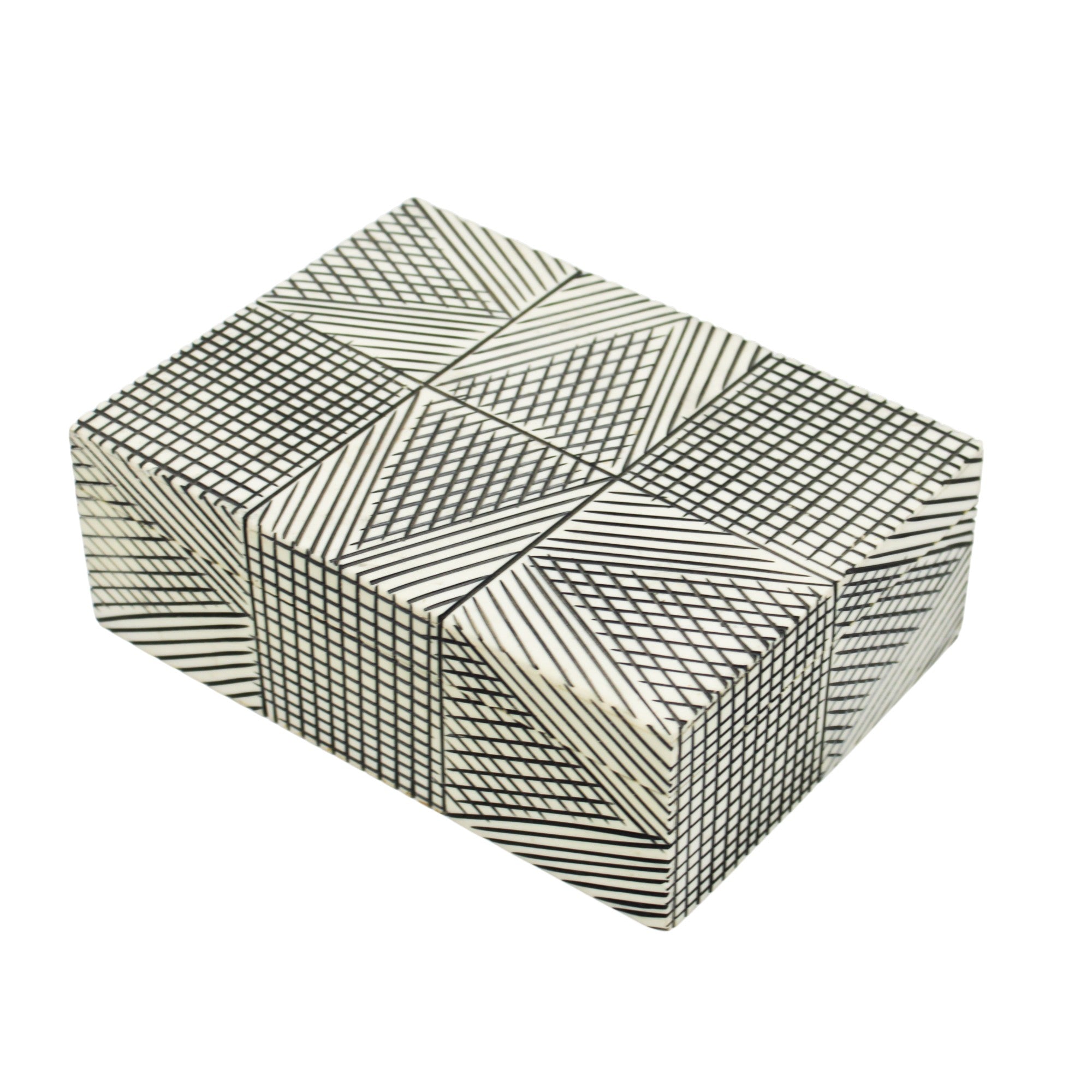 Monochrome Optical Inlay Decorative Box