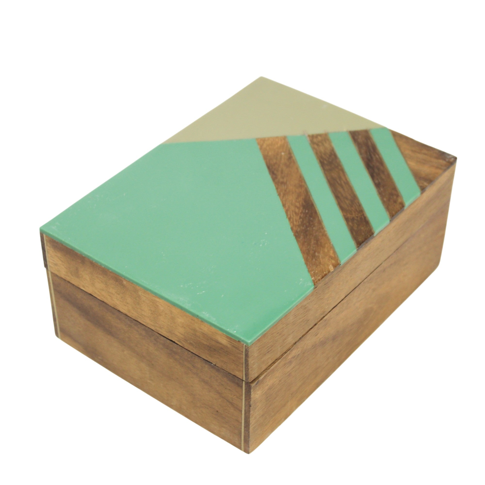 Sage & Cedar Geometric Inlay Jewellery Box