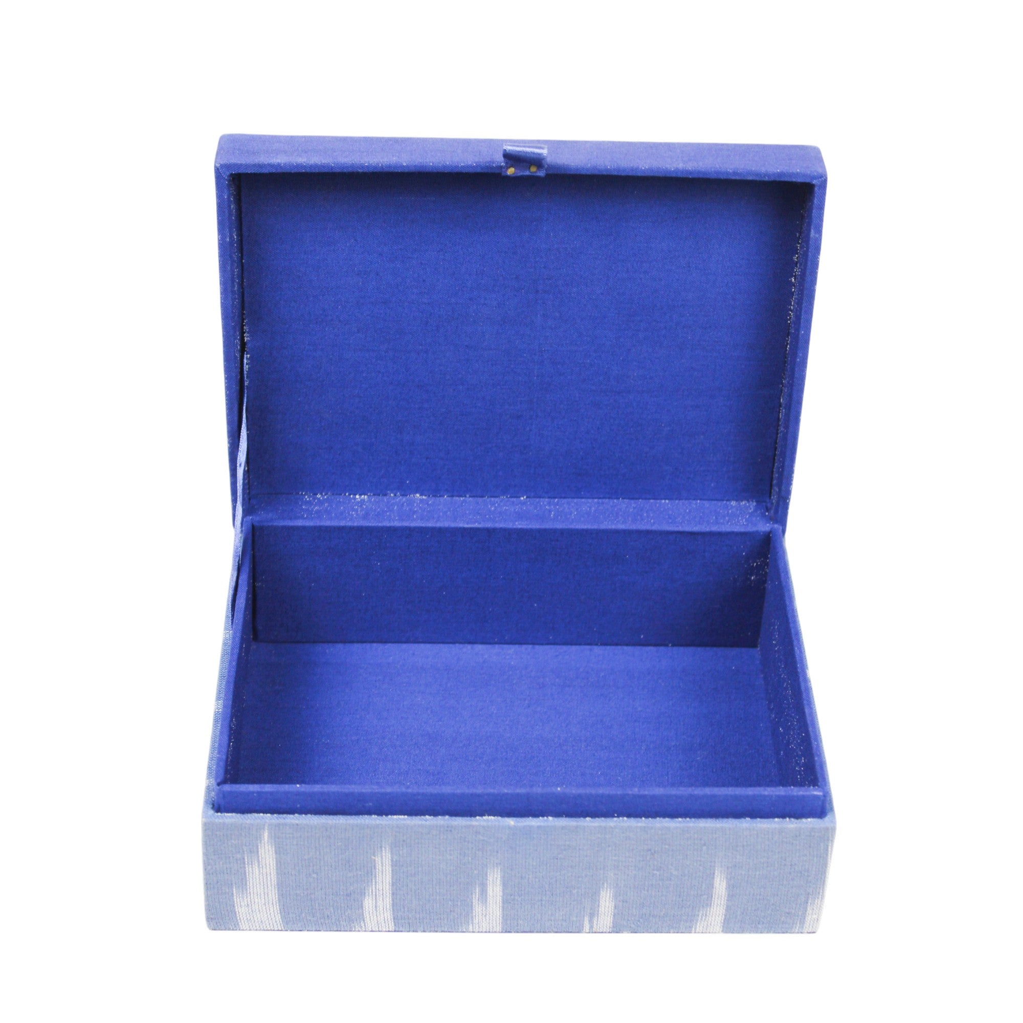 Indigo Ikat Hand-Woven Fabric Jewellery Box 
