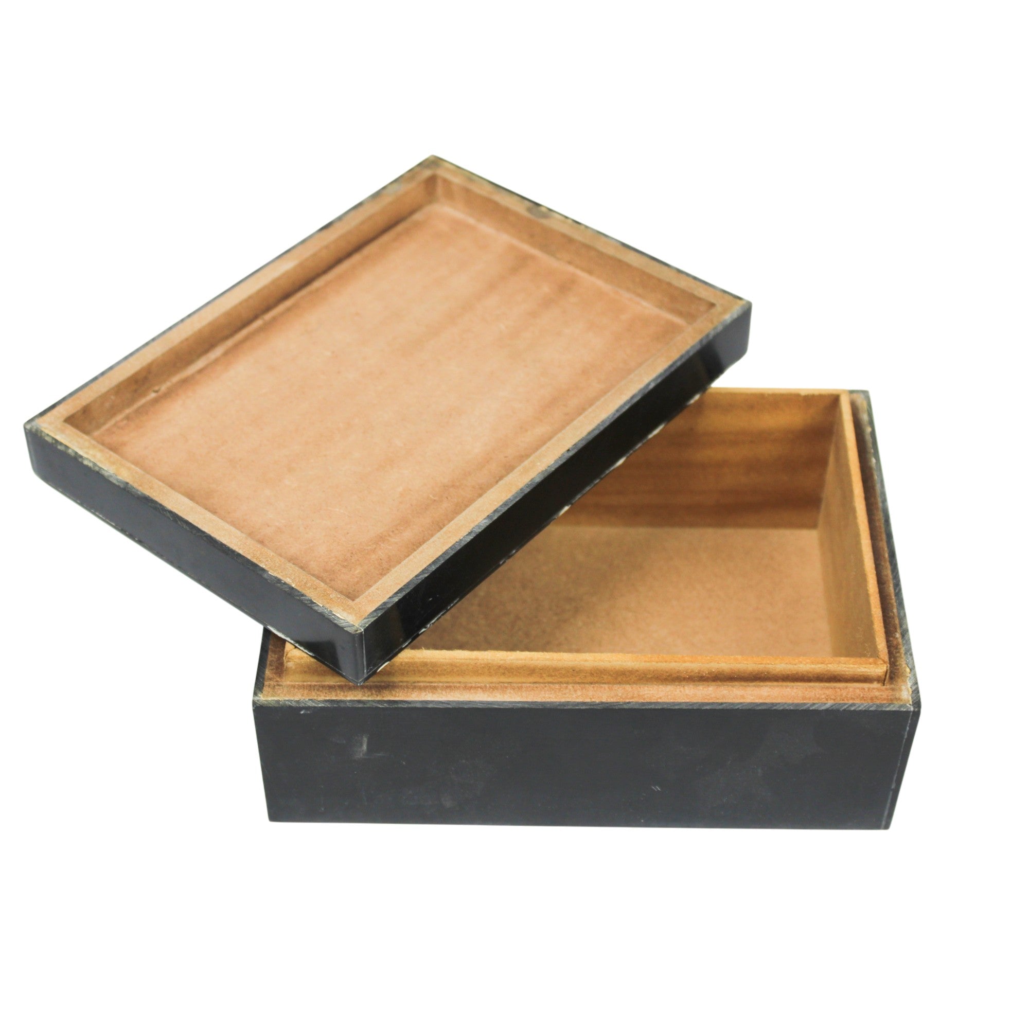 Midnight Noir Abstract Splatter Jewellery Box