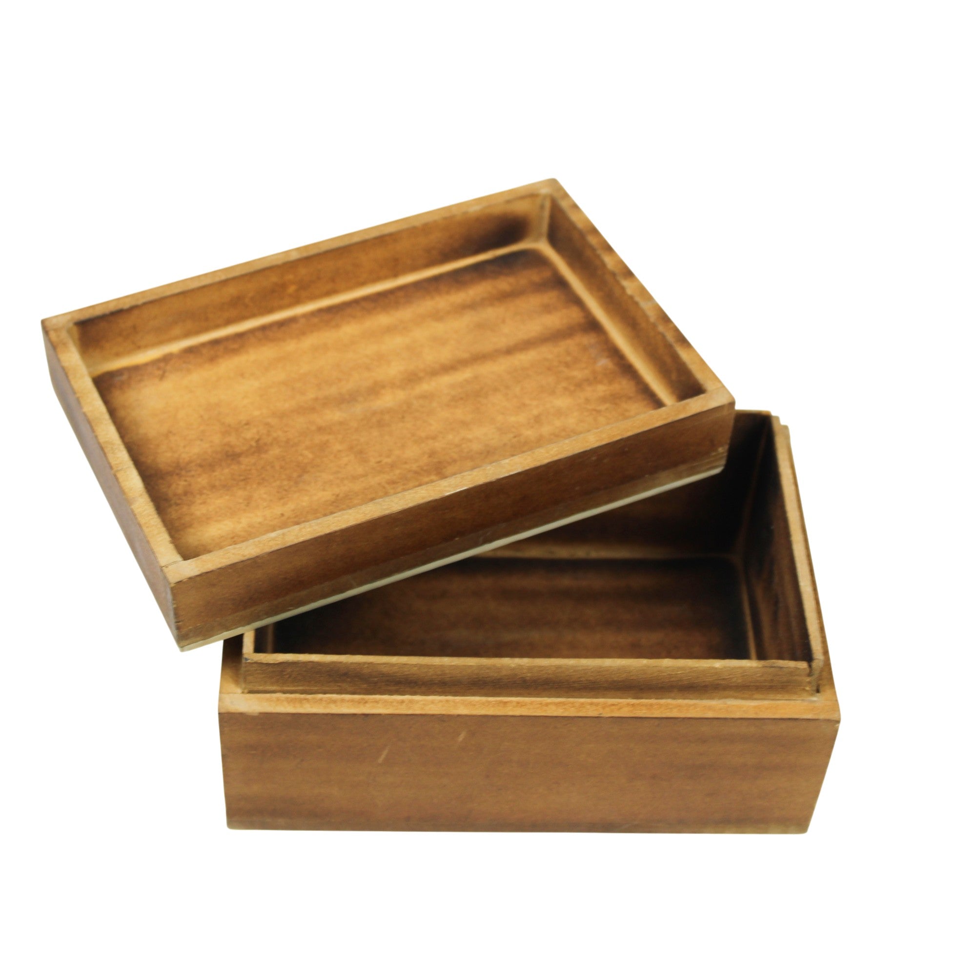 Ebonized Floral Inlay Wood Jewellery Box