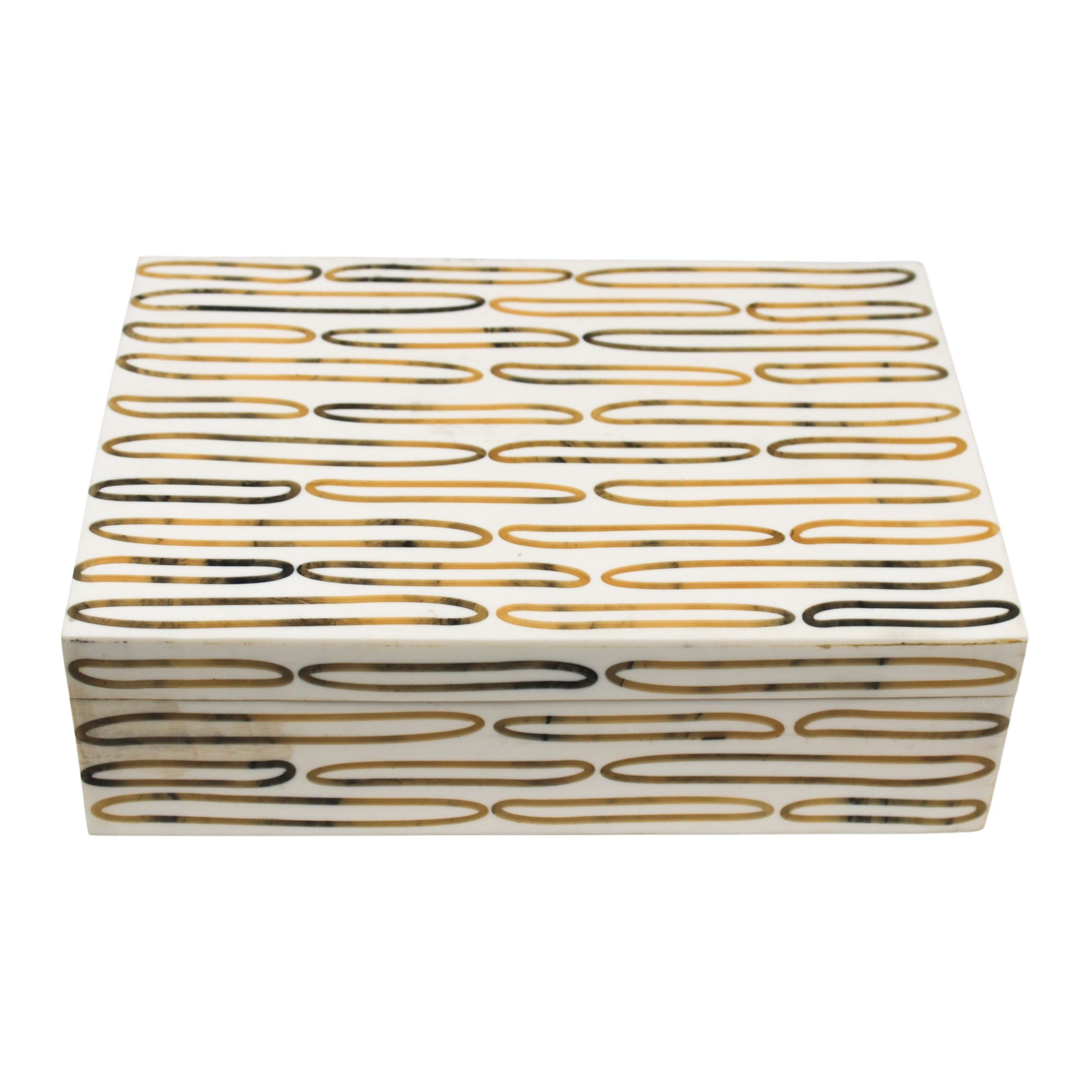 Modern Abstract Bone Inlay Jewellery Box