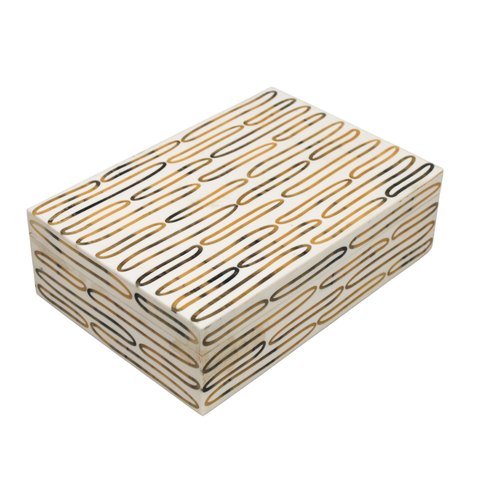 Modern Abstract Bone Inlay Jewellery Box