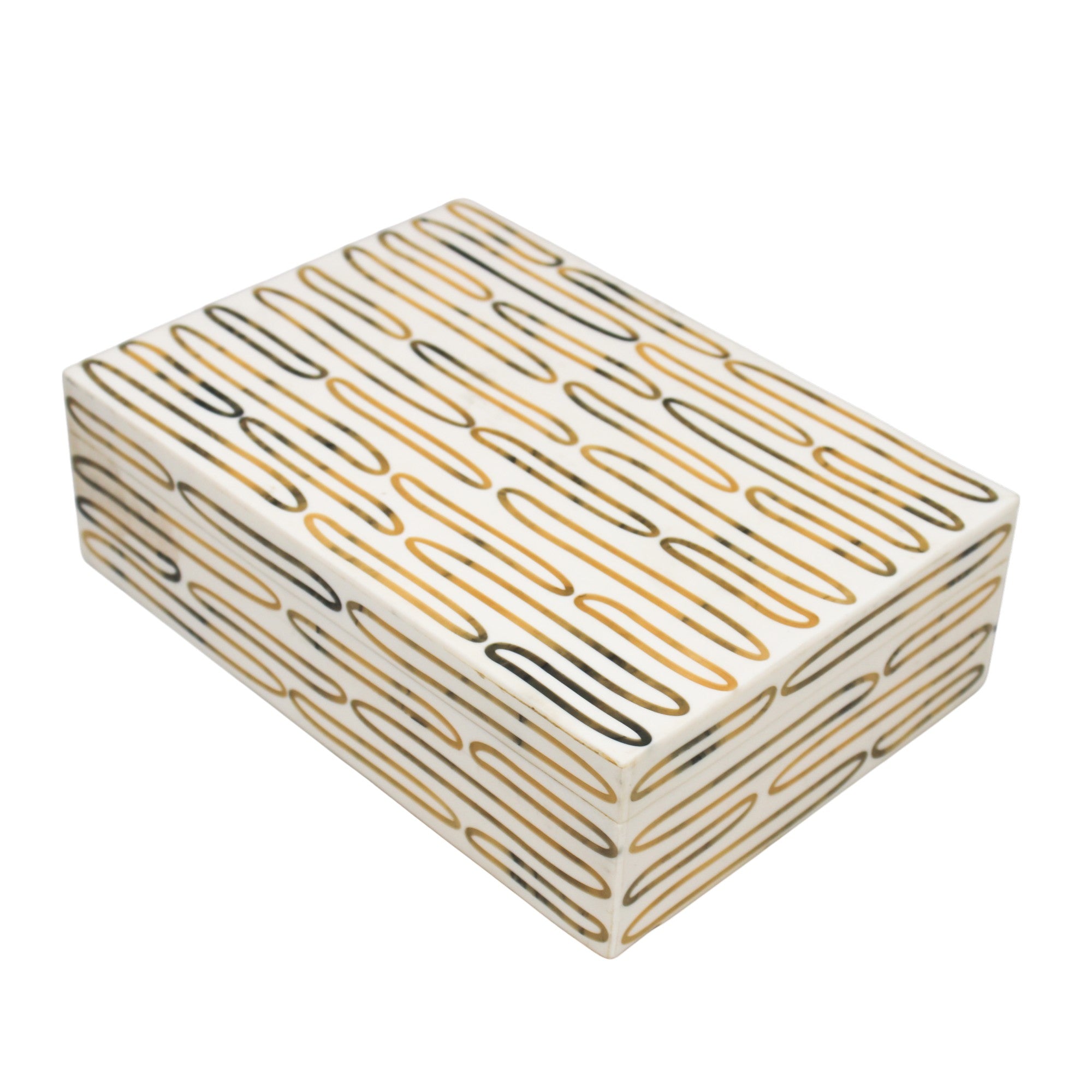 Modern Abstract Bone Inlay Jewellery Box