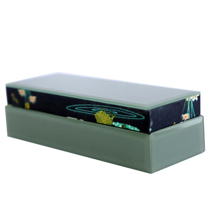 Glass & Printed Fabric Multi Purpose Box