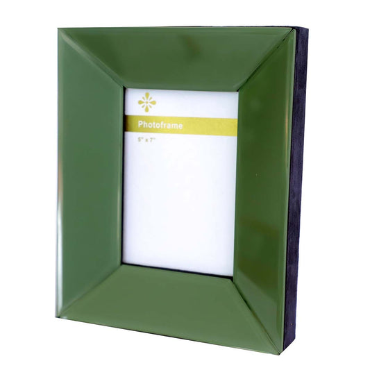 Glass & Faux leather Picture Frame