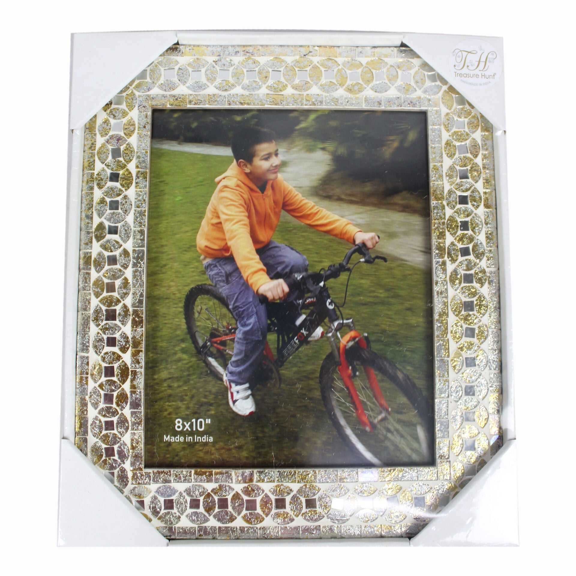Silver Color & Golden Mosaic Picture Frame