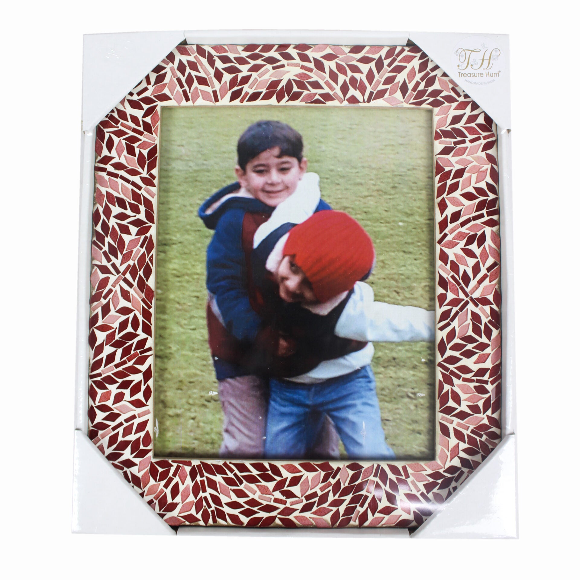 Red & White Mosaic Photo / Picture Frame