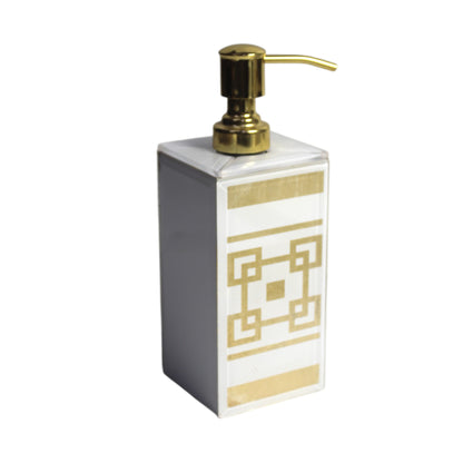 4-Pieces Modern White Gold Bathroom Accessory Set
