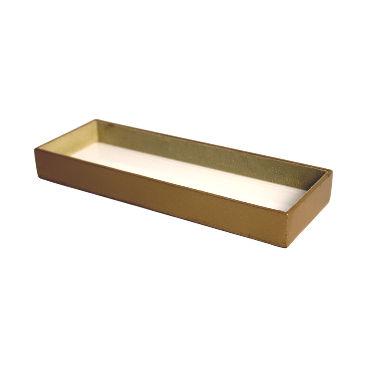 4-Pieces Modern White Gold Bathroom Accessory Set