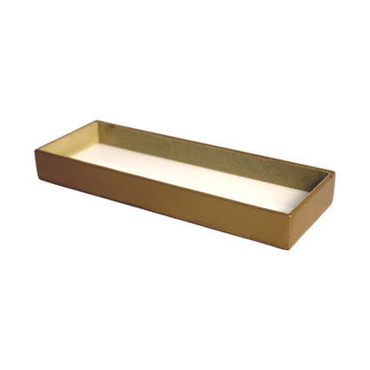 4-Pieces Modern White Gold Bathroom Accessory Set