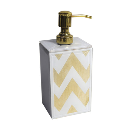 4-Pieces Modern White Gold Bathroom Accessory Set