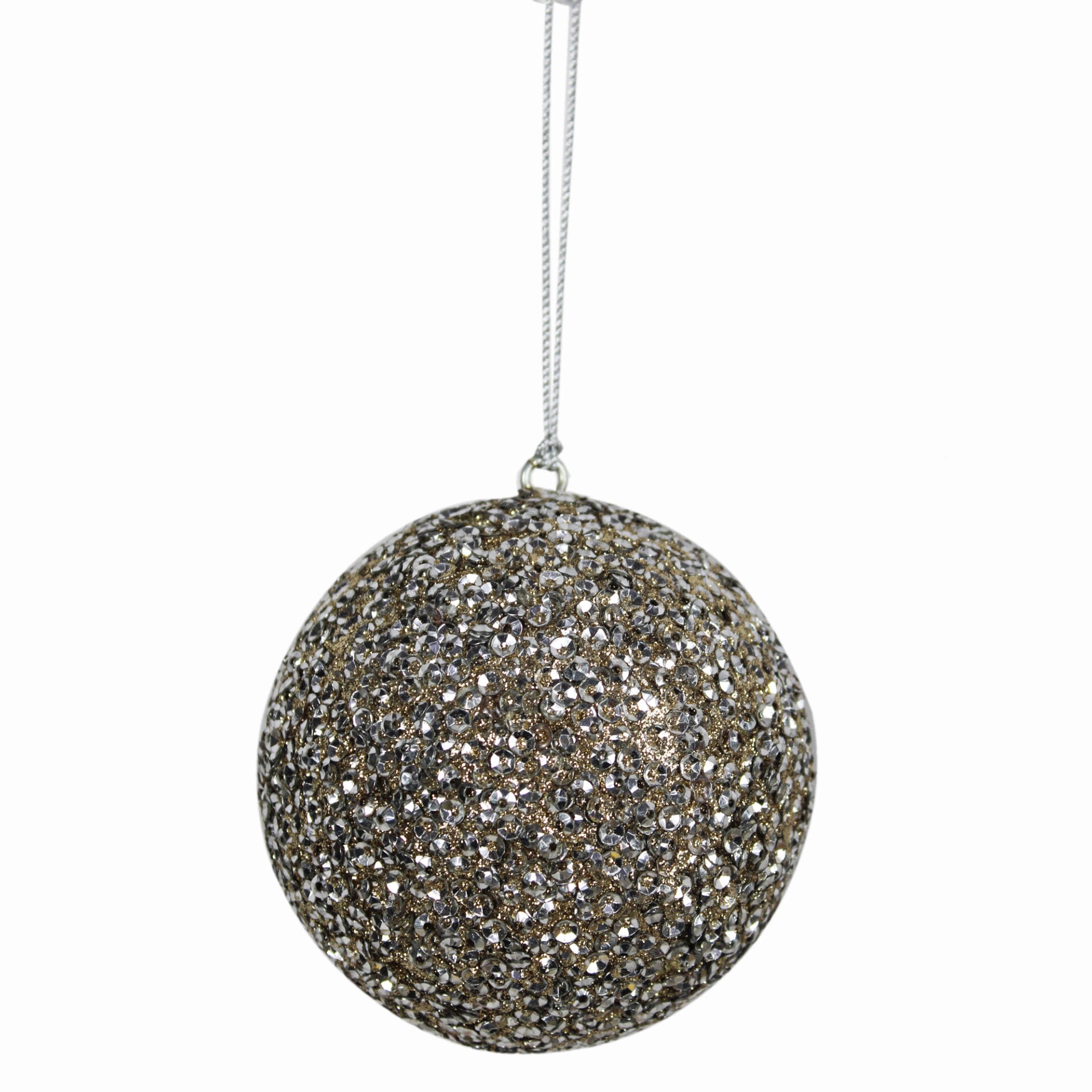 Set of 4 Beaded Balls for Christmas Tree Decoration