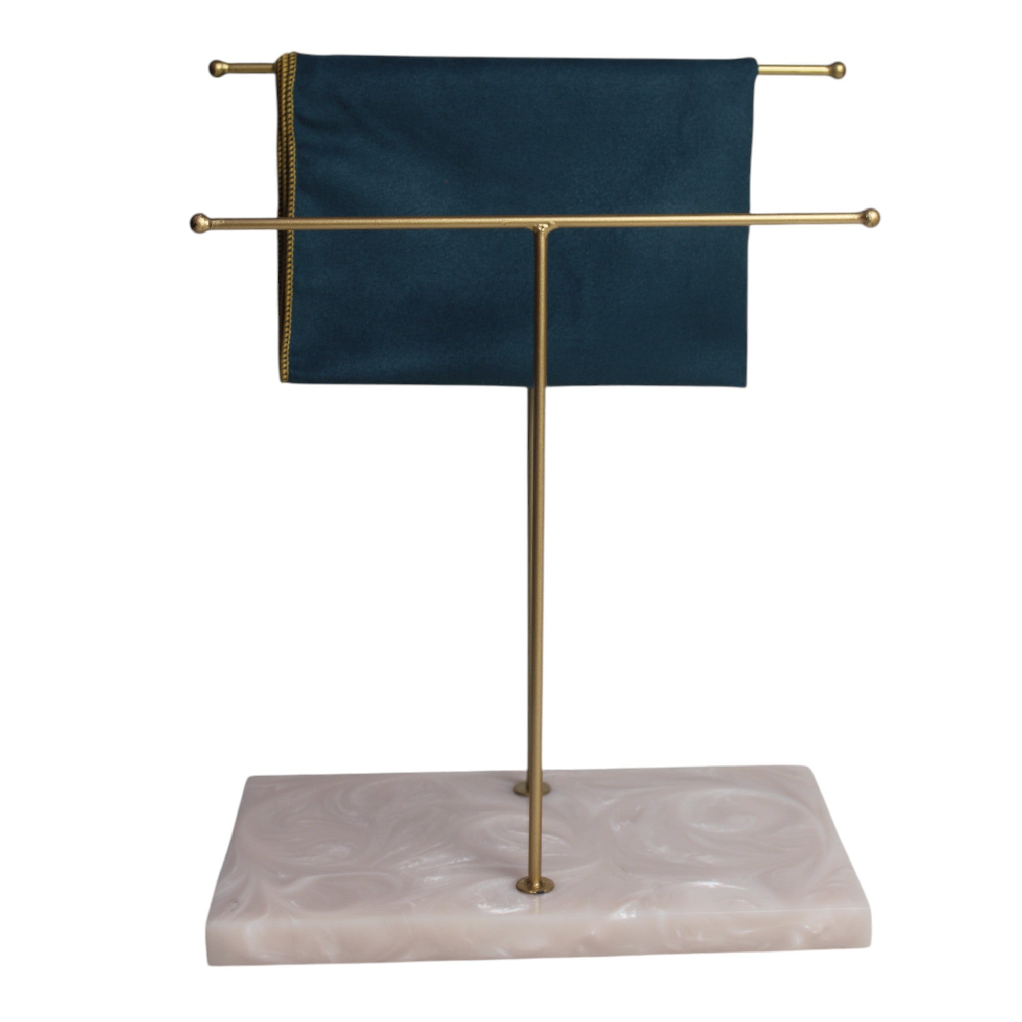 Designer Dual Step Towel Stand With Beige Resin Base