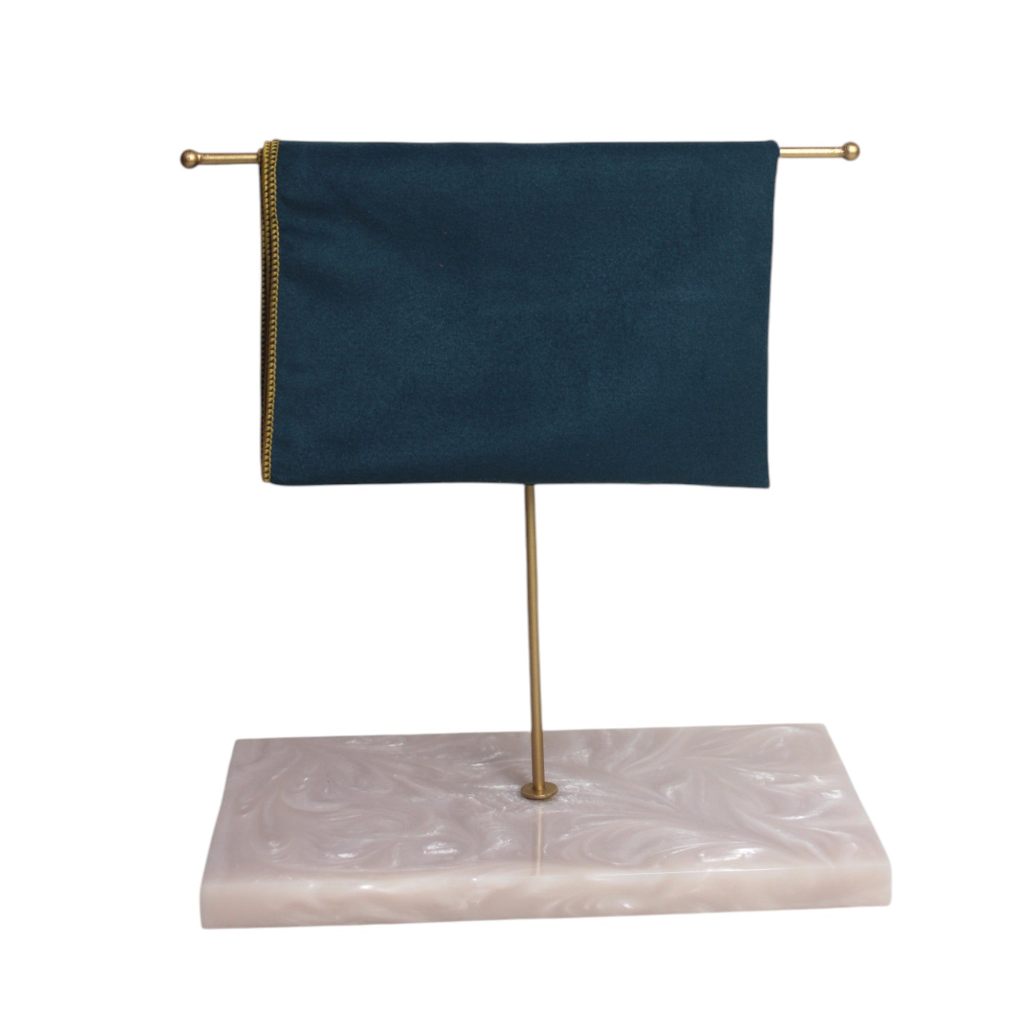 Premium T-Metal Towel Stand With Beige Resin Base