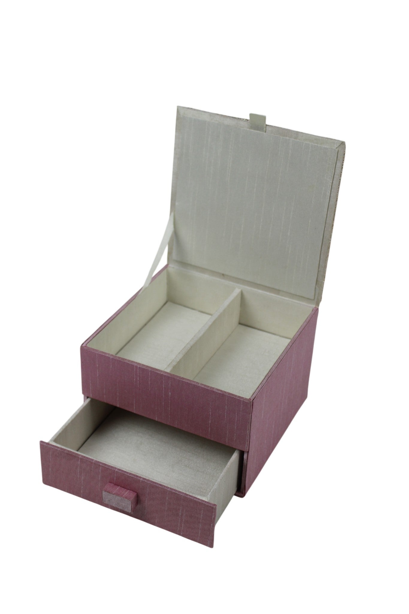Fabric Glass Beaded Jewellery Drawer Box for Valentine Day