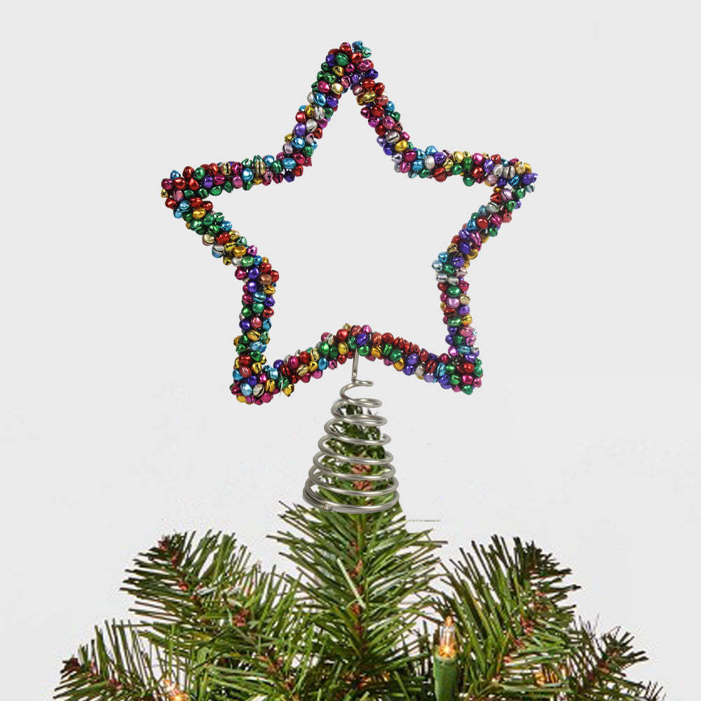 Multicolored Jingle Bells Tree Topper