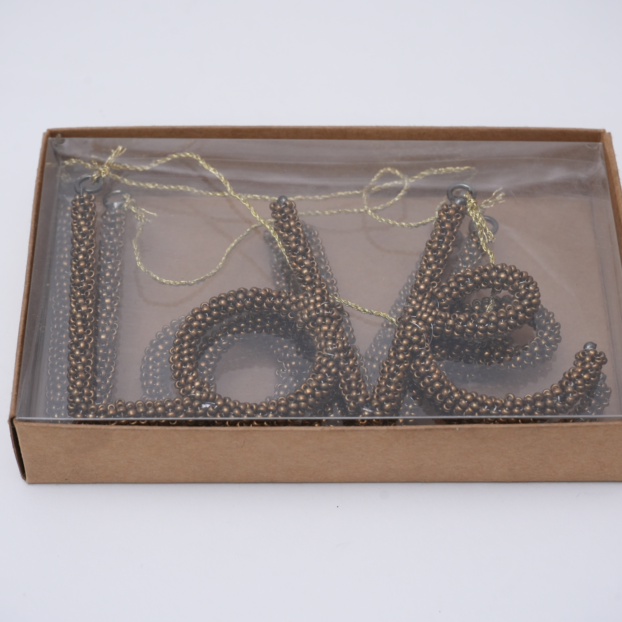 Set of 3 "LOVE" Beaded Hangings