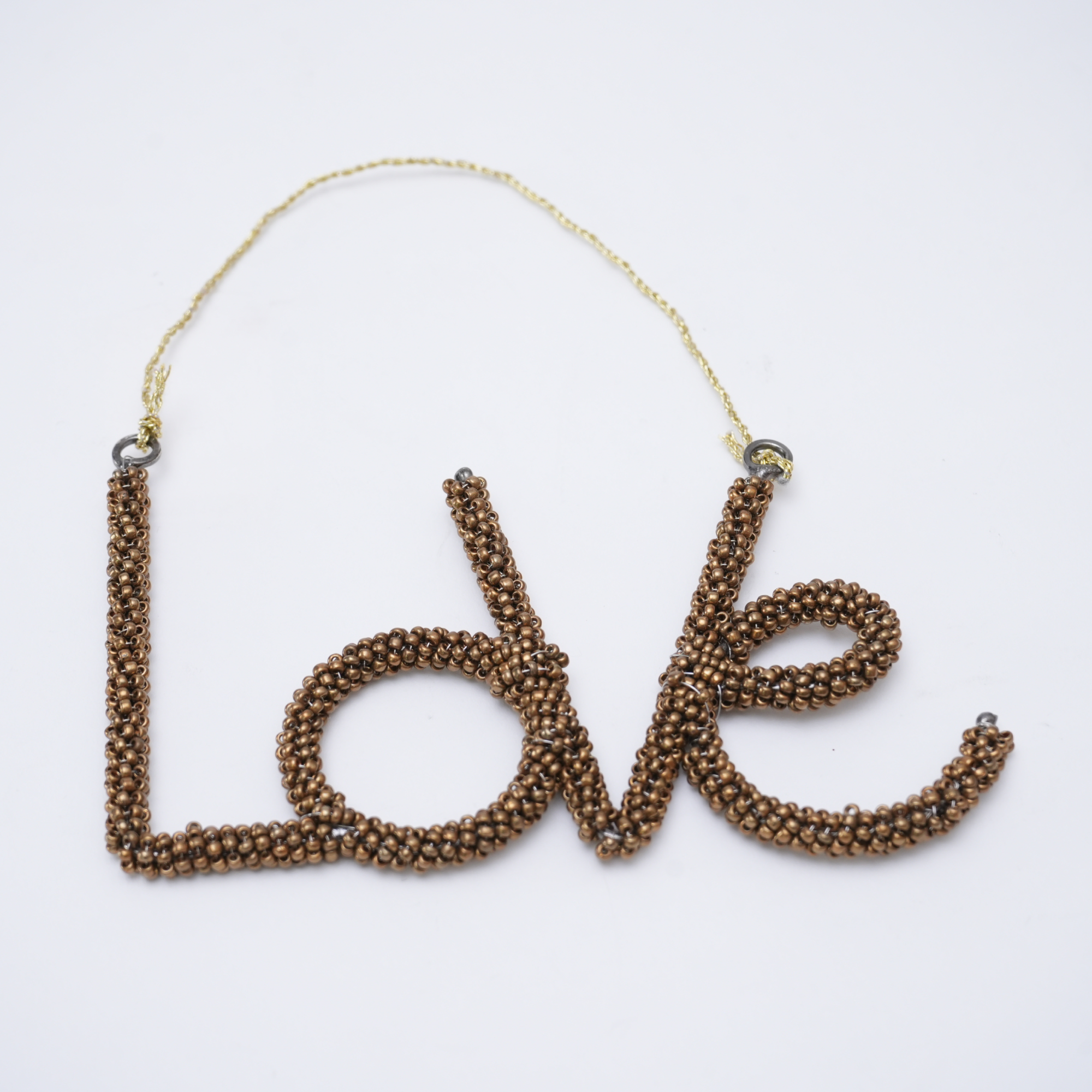 Set of 3 "LOVE" Beaded Hangings