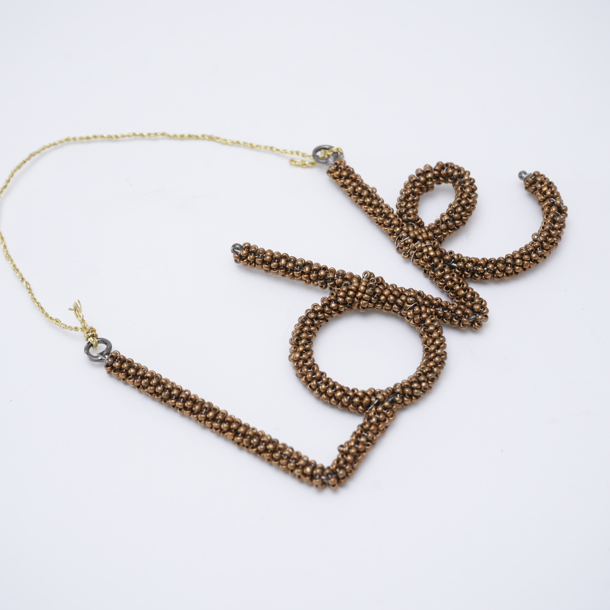 Set of 3 "LOVE" Beaded Hangings