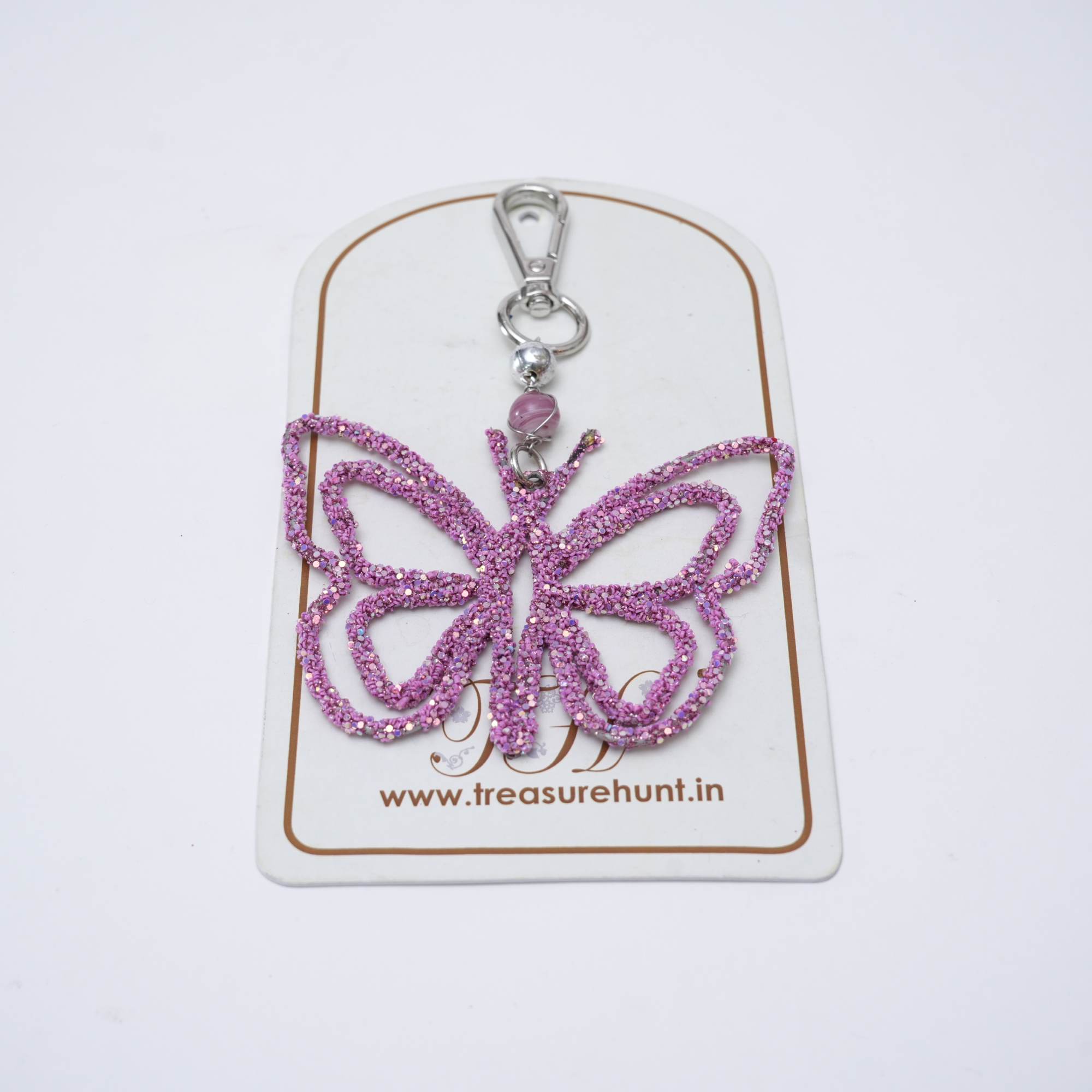 Pink Butterfly Shaped Bag Charm for Valentine's Day