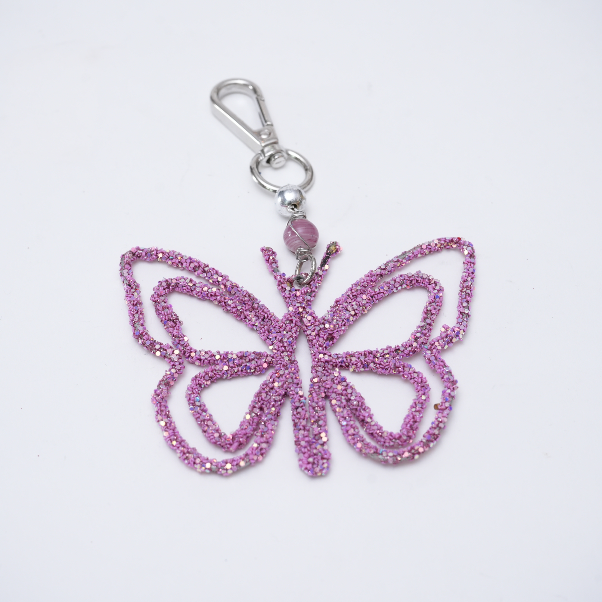 Pink Butterfly Shaped Bag Charm for Valentine's Day