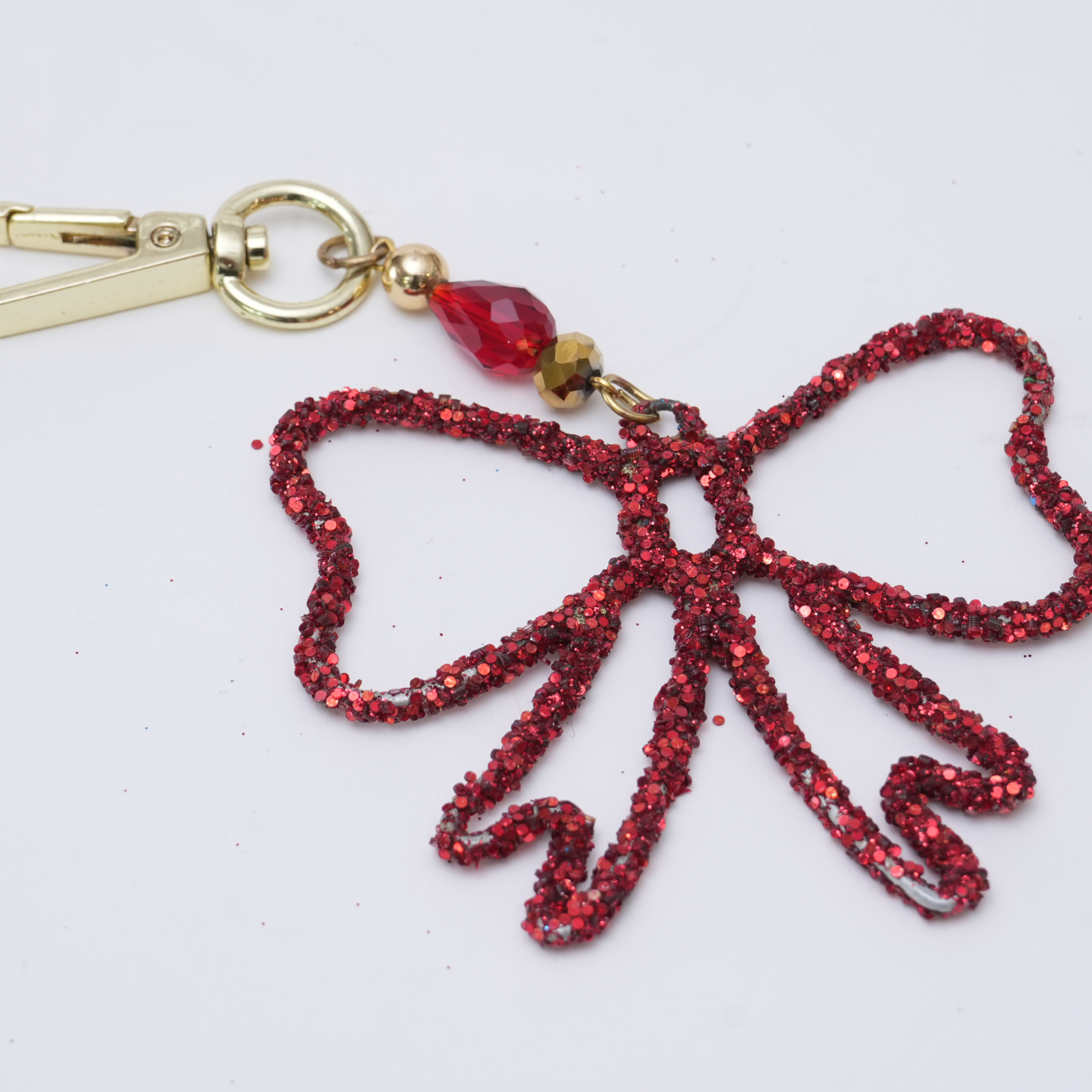 Red Bow Shaped Bag Charm