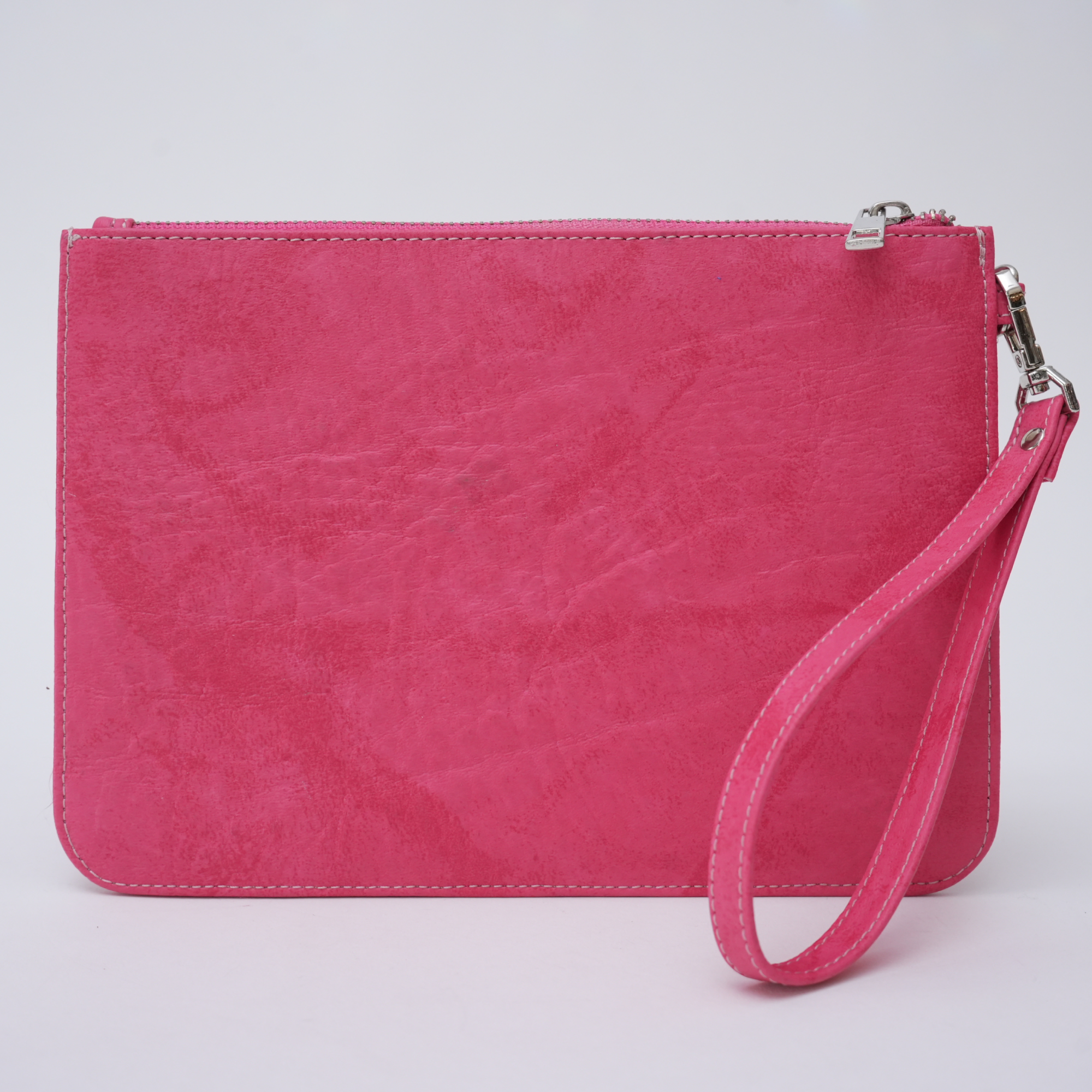 Pink Butterfly Embroidered Clutch Bag