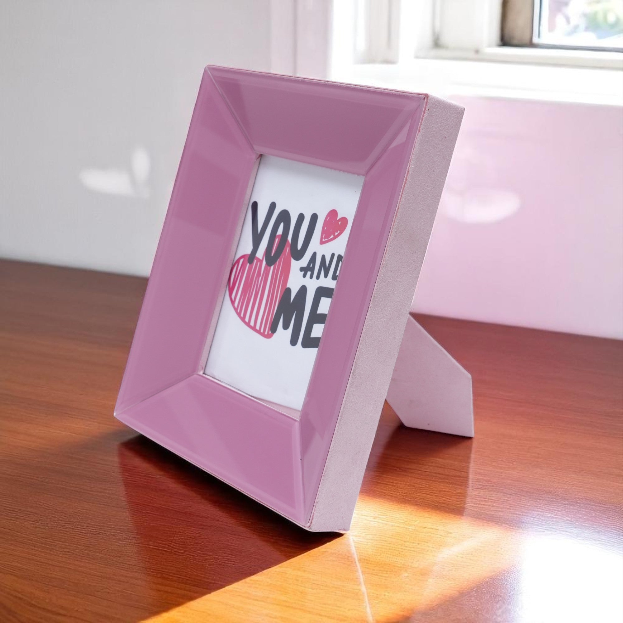 Pink Glass Picture Frame
