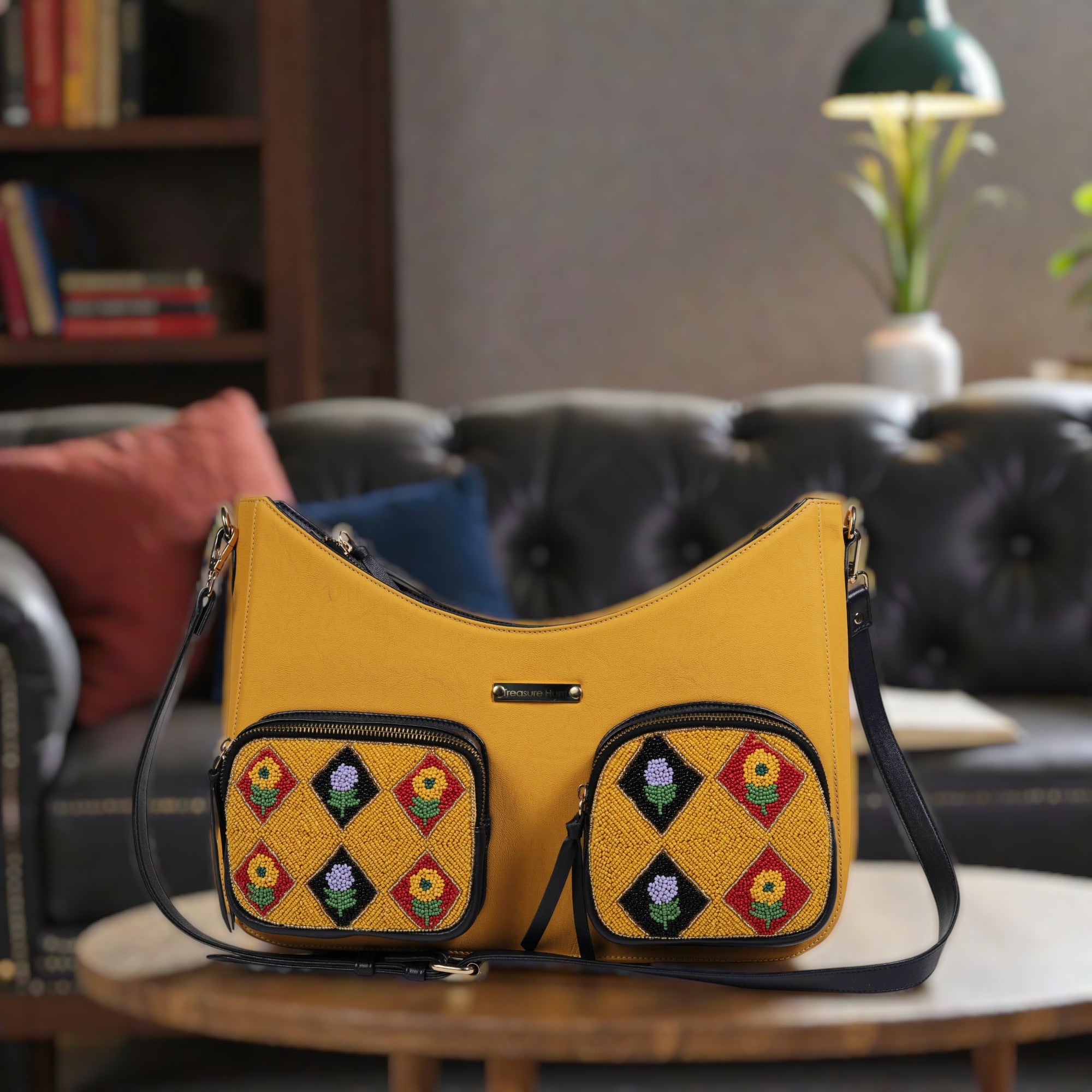  Hand-Embroidered Beaded Designer Womenâ€™s Shoulder Bag 