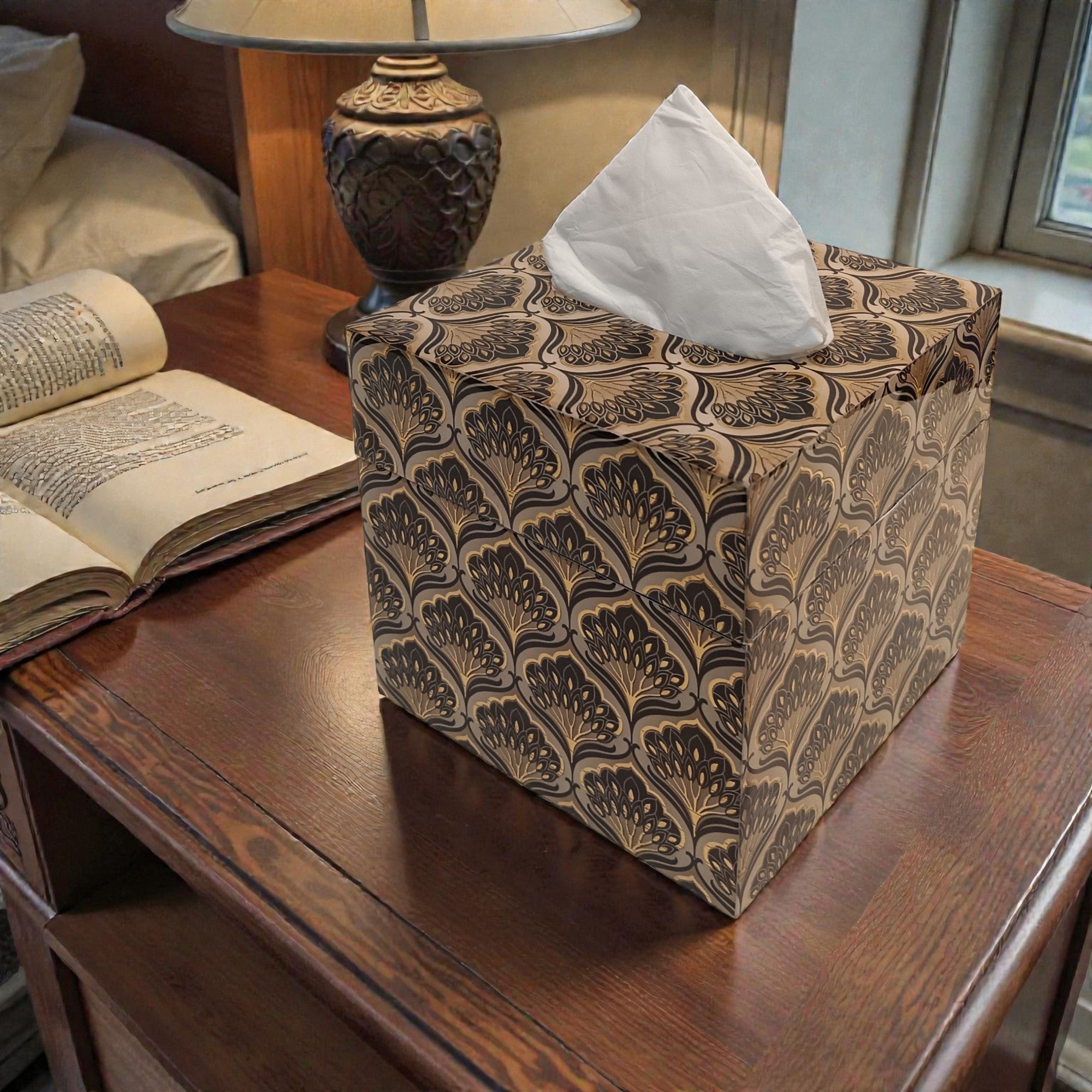 Luxury Designer Square Resin Tissue Box For Bathroom