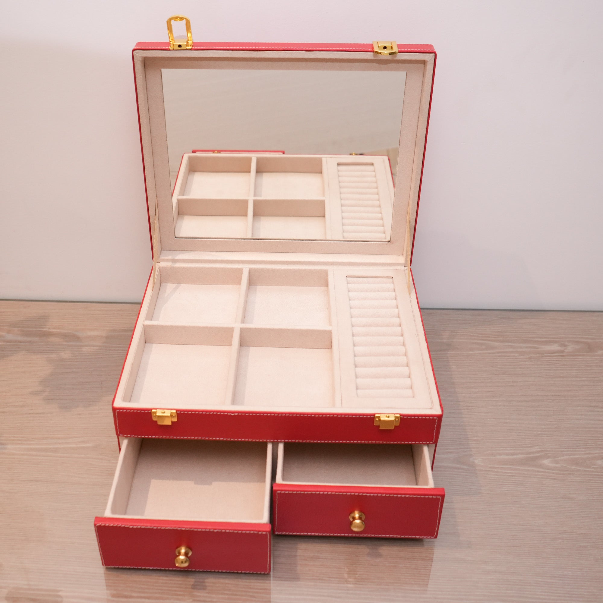 Embroidered Butterfly Jewellery Box With Mirror