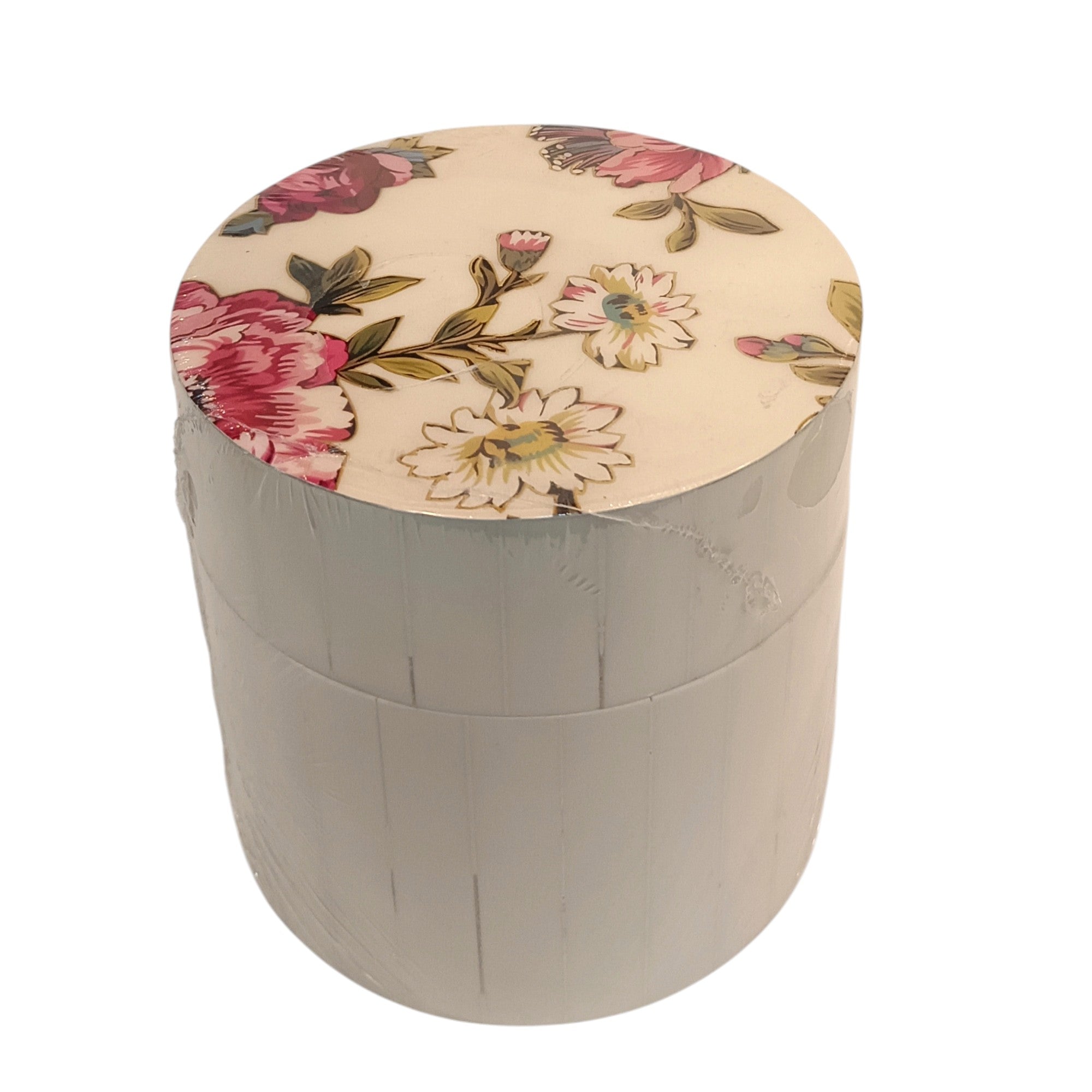 Premium Flower Design Round Utility Box