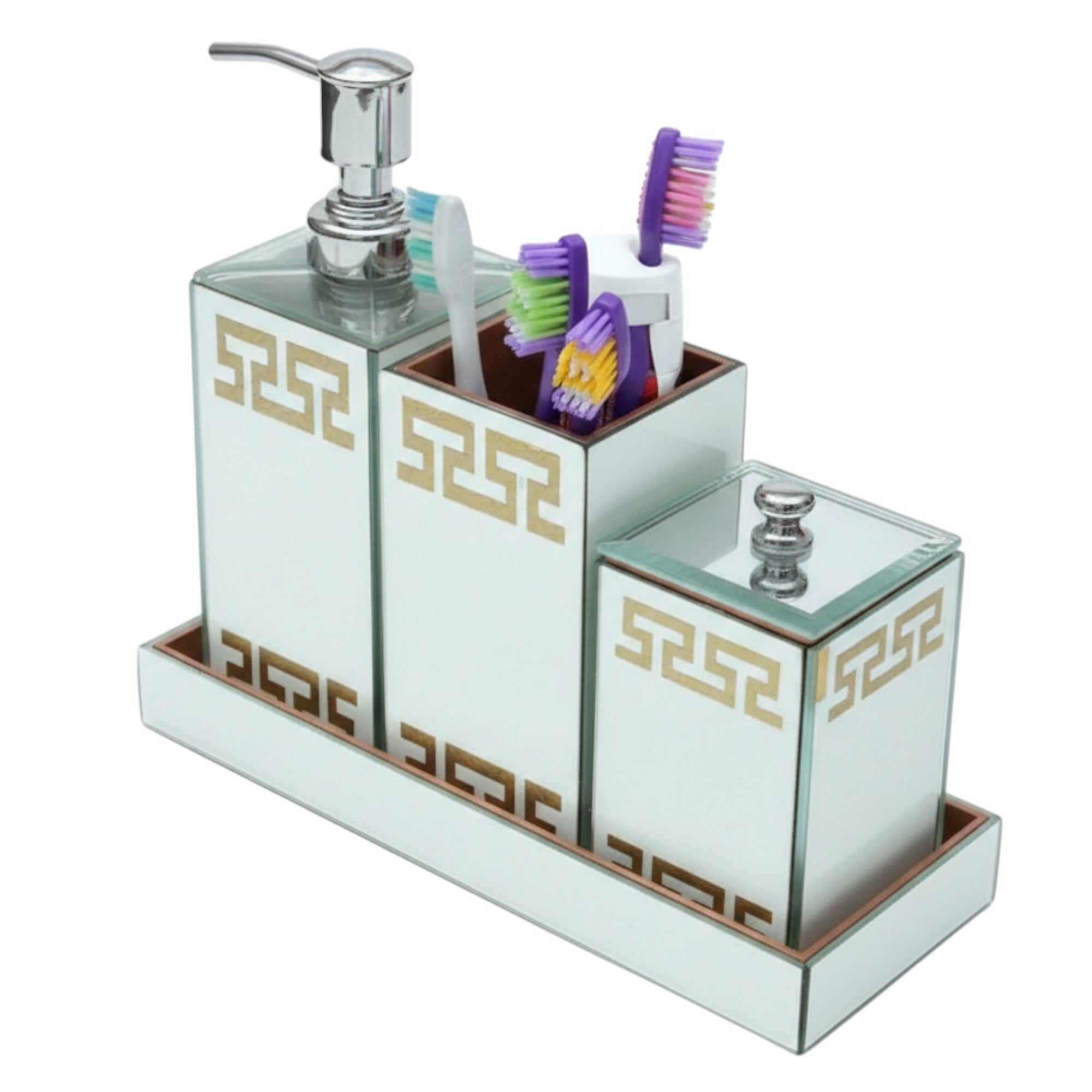 4-Pieces Modern Bathroom Accessory Set