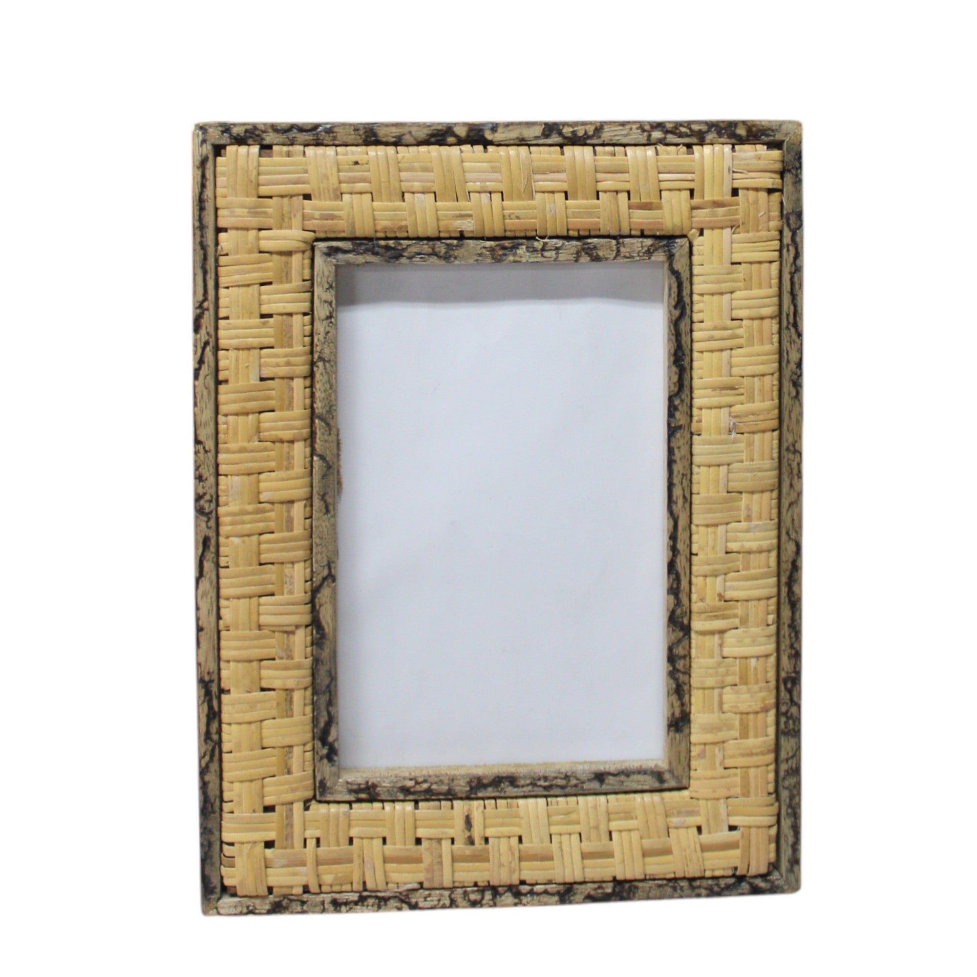 Natural Hand-Woven Bamboo Style Picture Frame