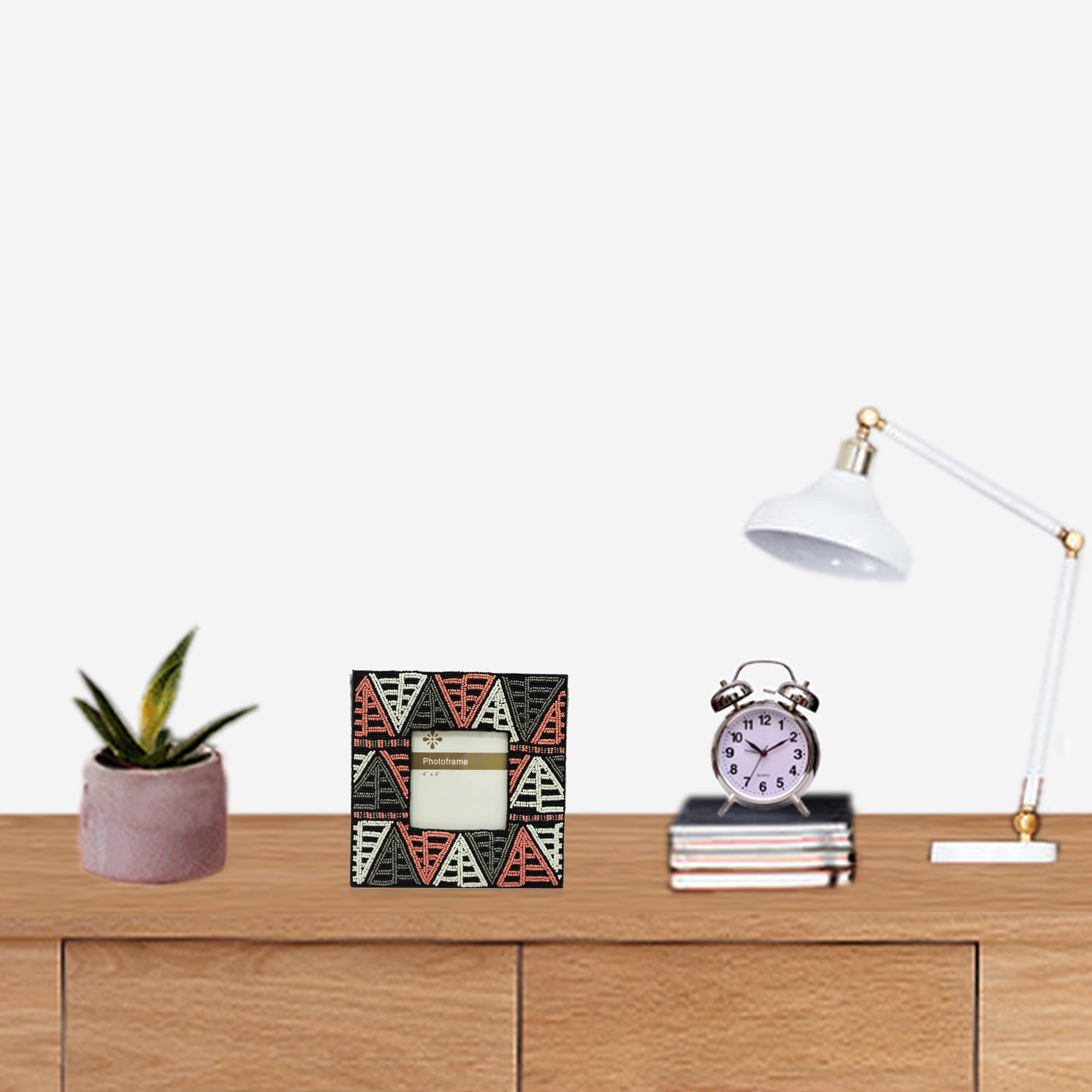 Beaded Decorative 4X4 Photo Frame for Home Decor