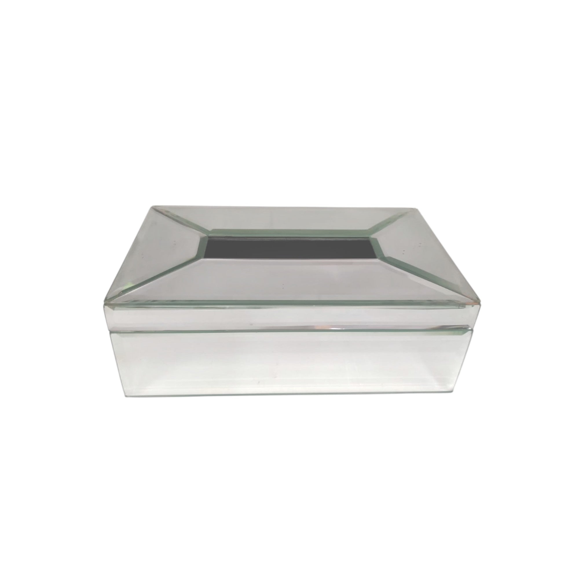 Luxury Silver Glass Tissue Box