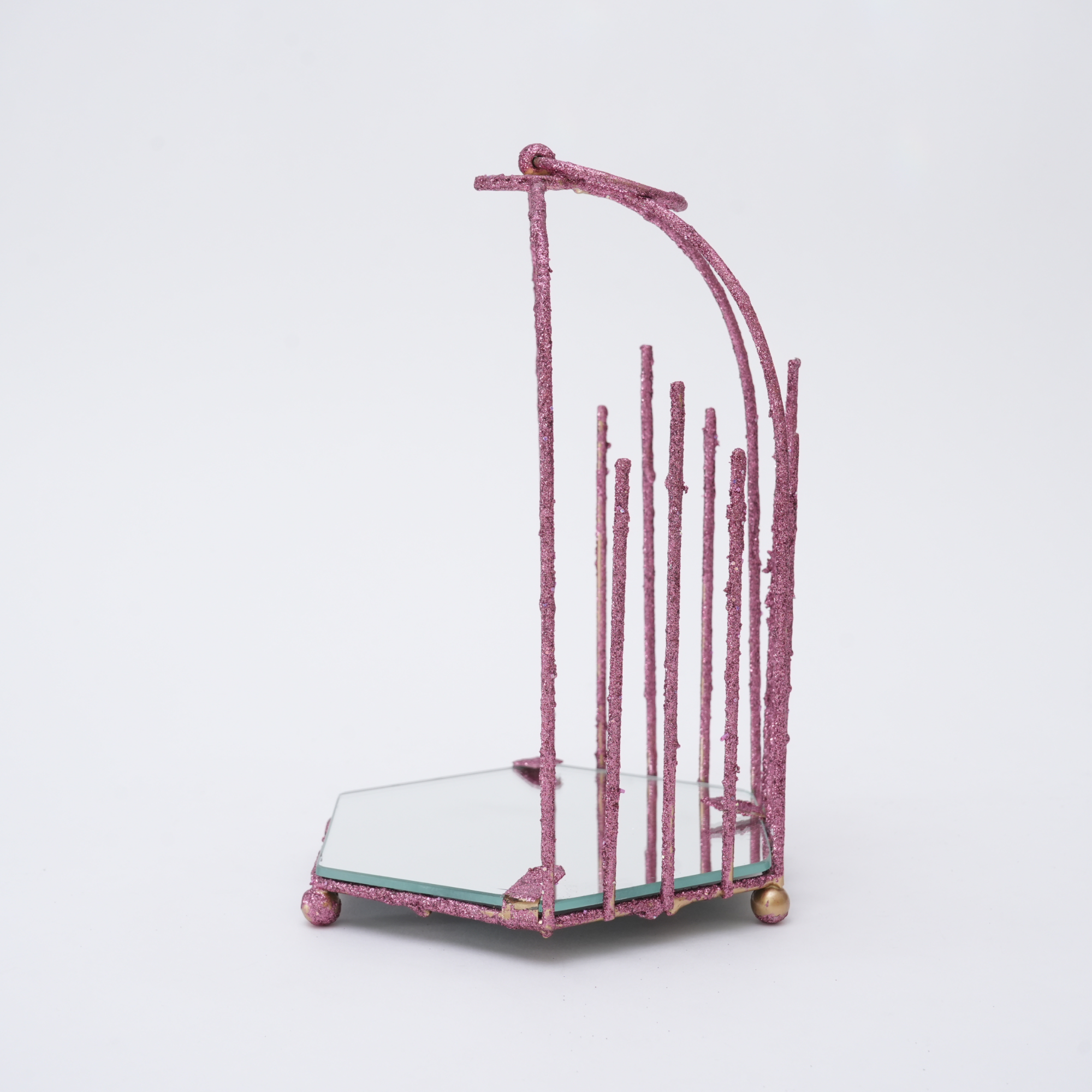 Pink Makeup Organizer (Small, Cage Shape)