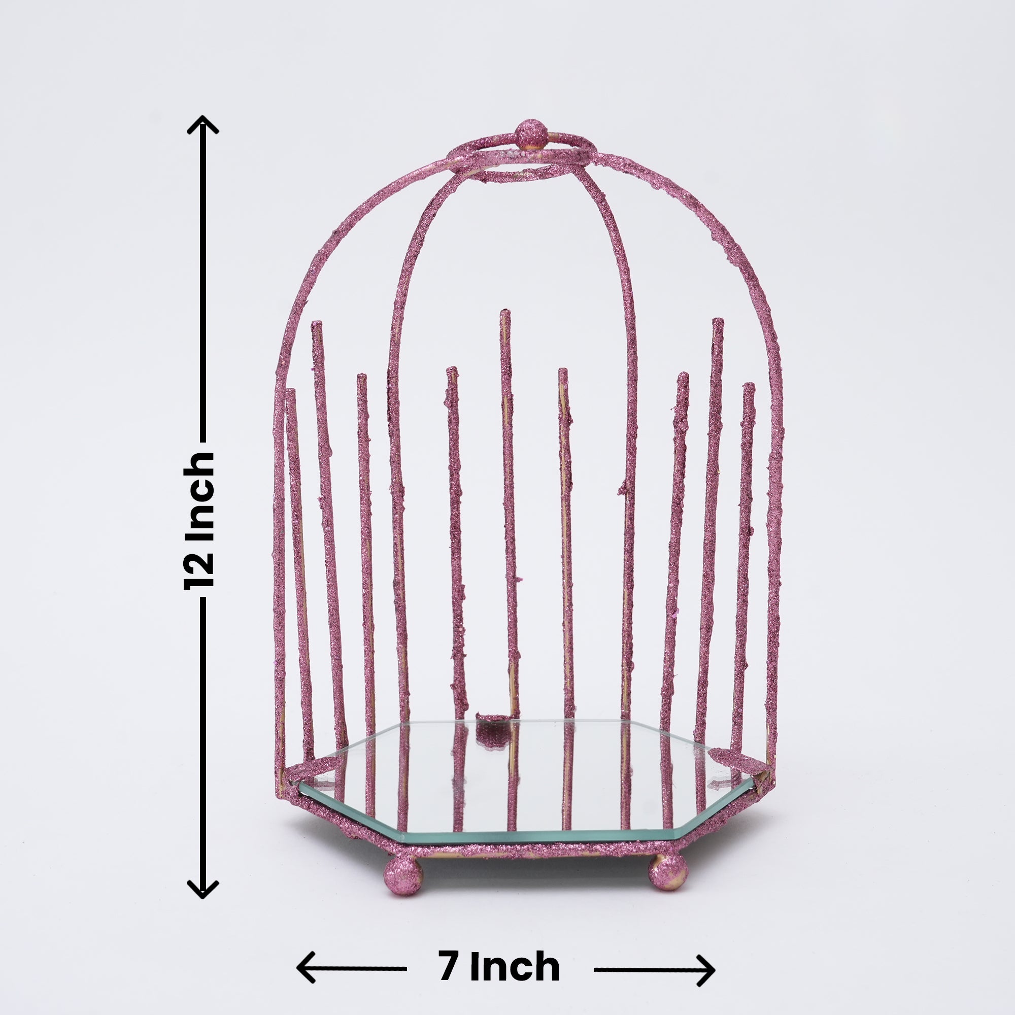 Pink Makeup Organizer (Small, Cage Shape)