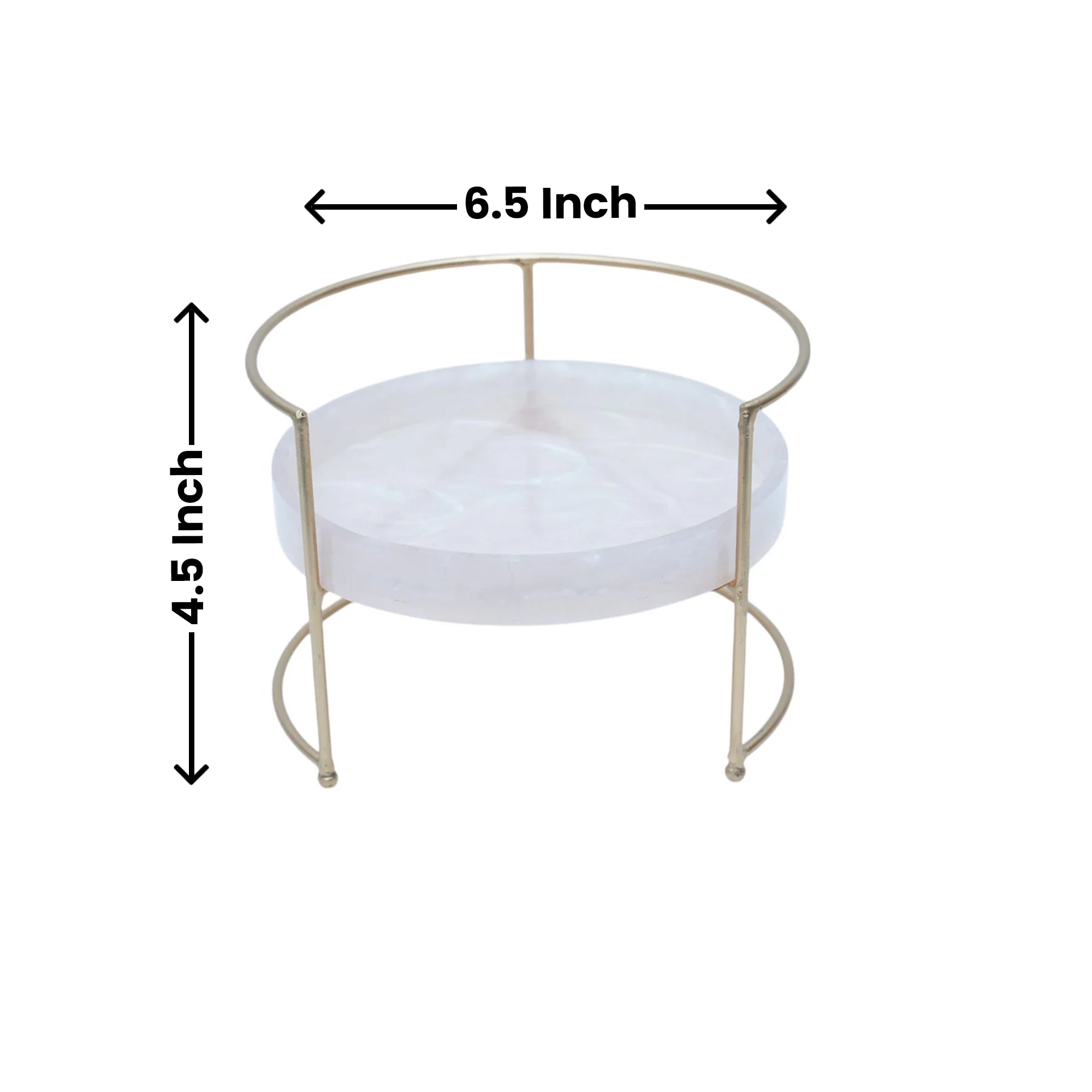 Metal Serving Food Platter With Ivory Tray