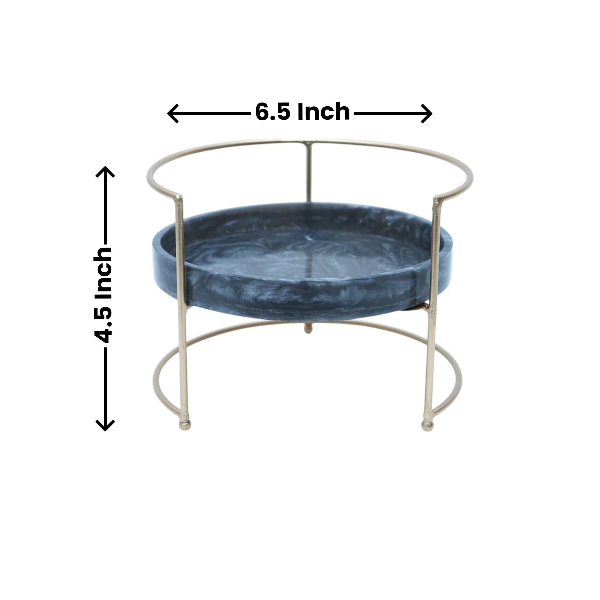 Metal Serving Food Platter with Dark Grey Tray